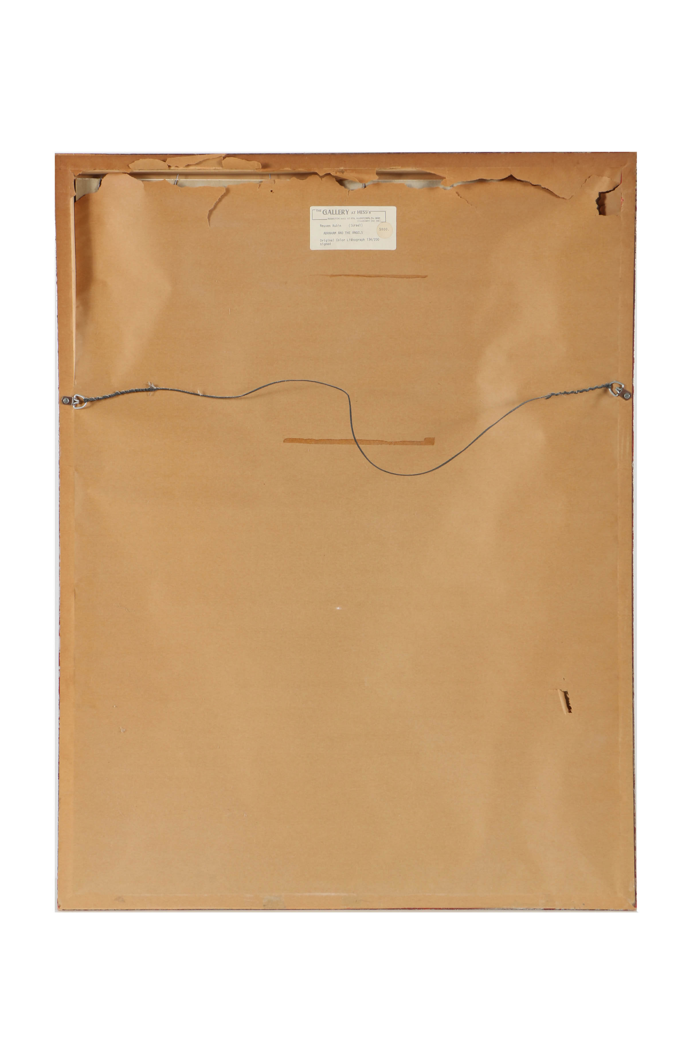 Reuven Rubin 1970s Limited Edition Lithograph "Abraham and the Three Angels"