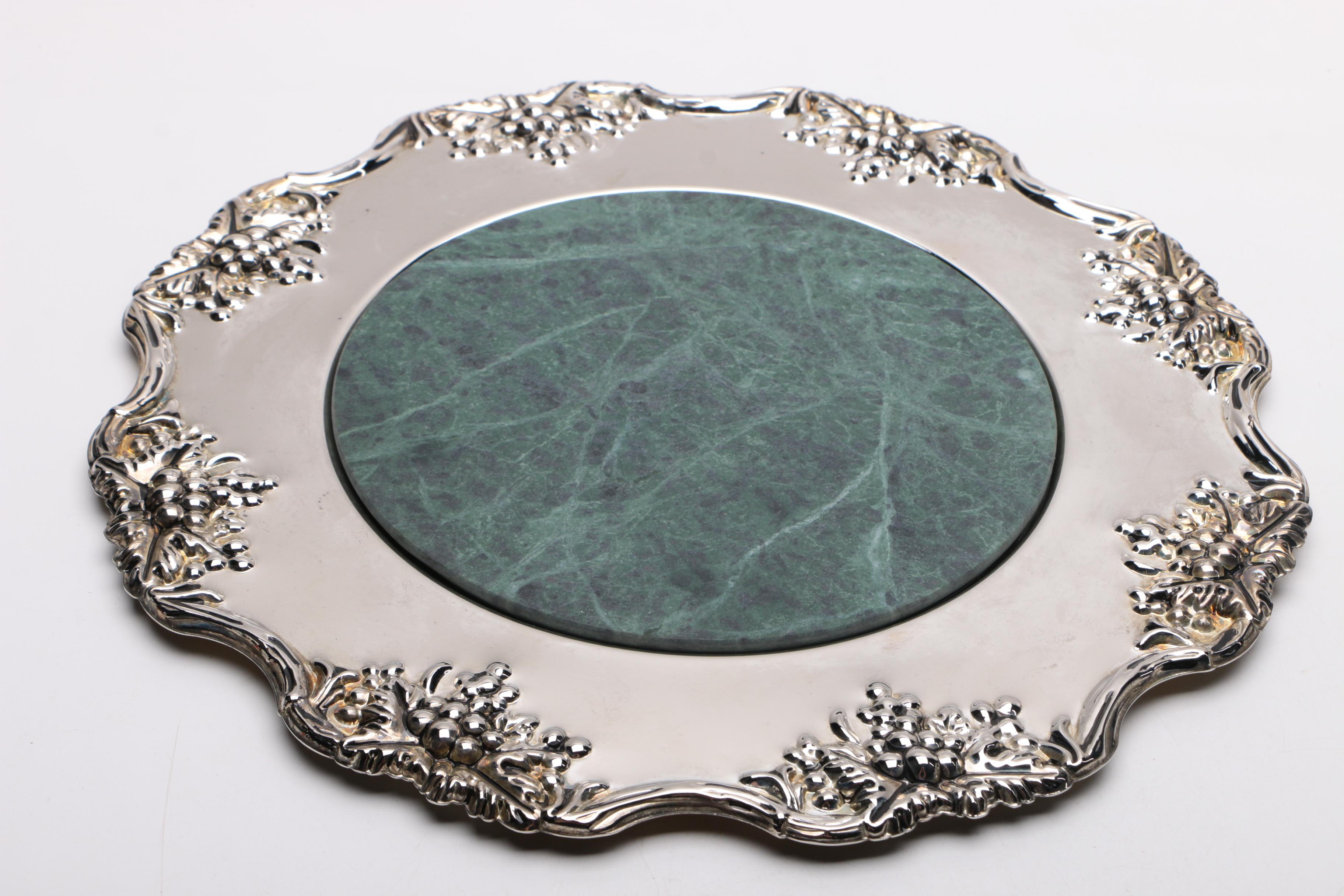 Collection of Silver Plate, Crystal, and Glass Tableware Including Godinger