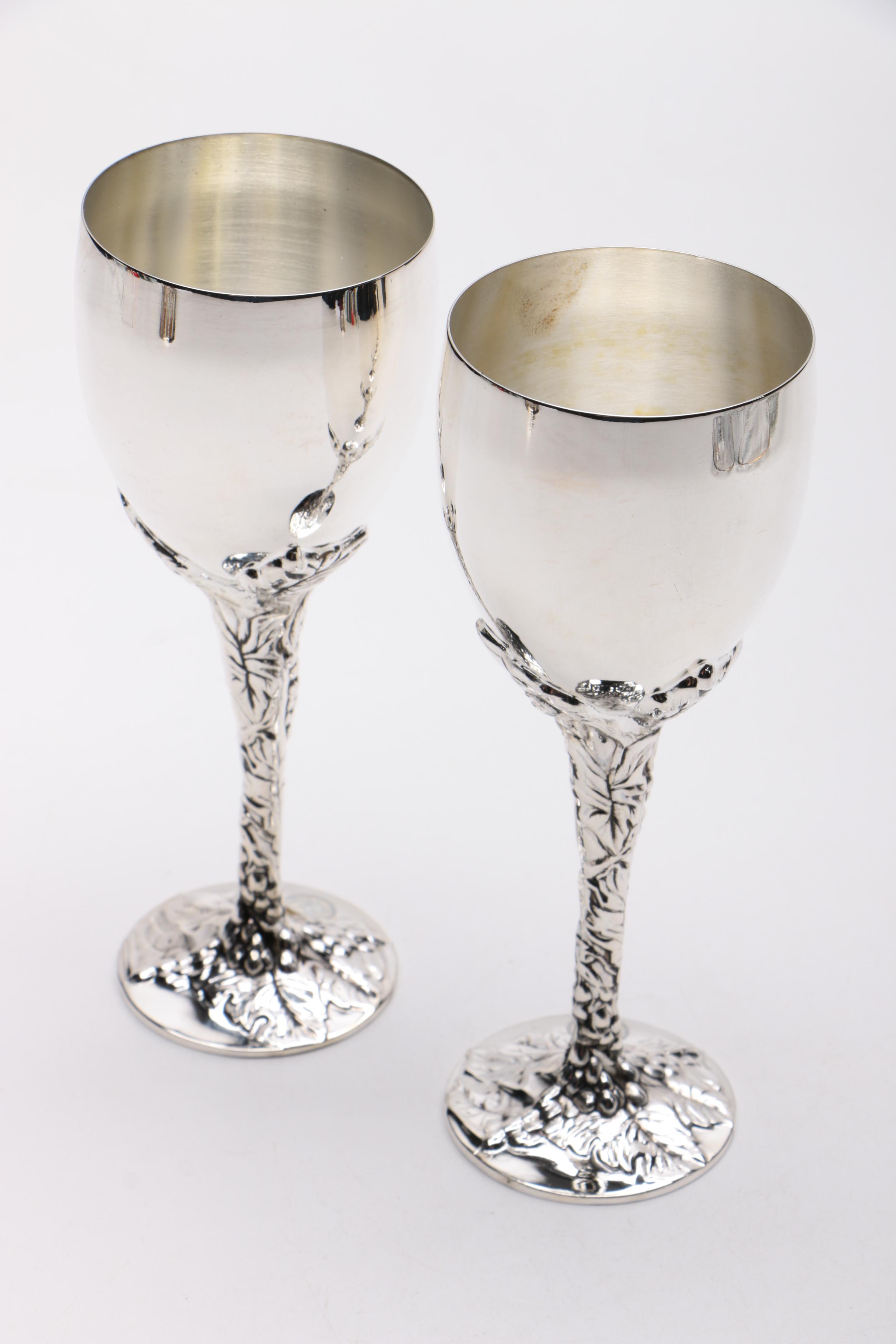 Collection of Silver Plate, Crystal, and Glass Tableware Including Godinger