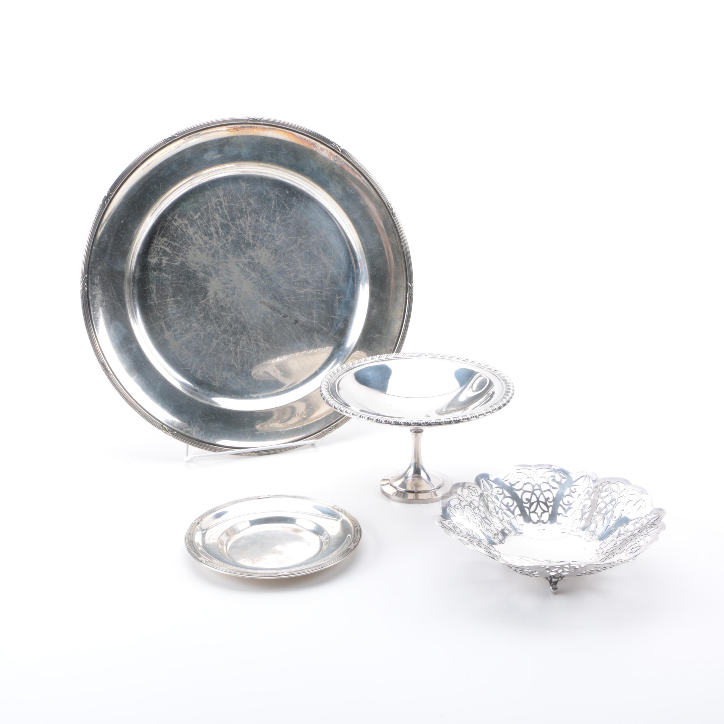 Assortment of Swedish and American Silver Plate Serveware