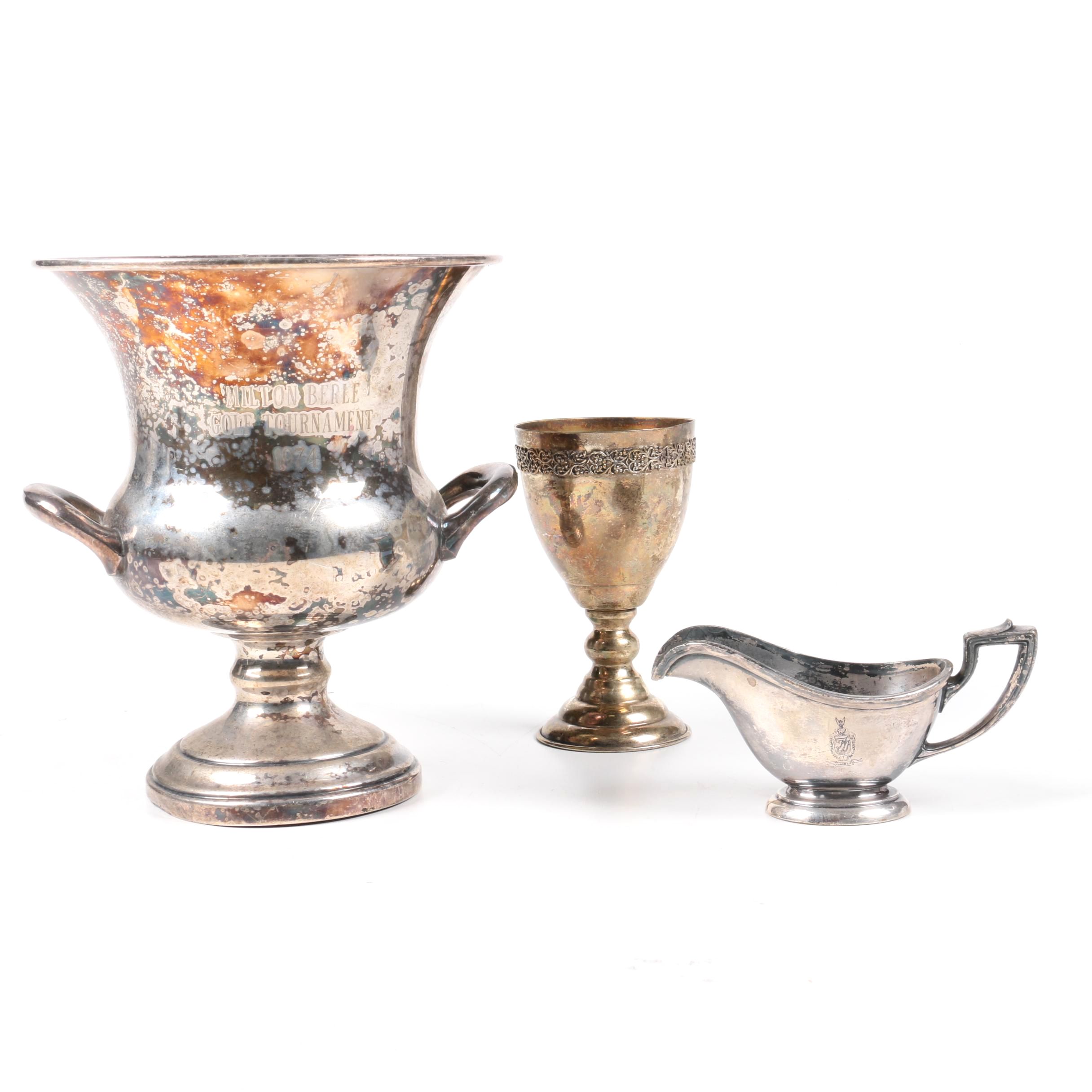 Silver Plate Trophy and Tableware Featuring Gorham