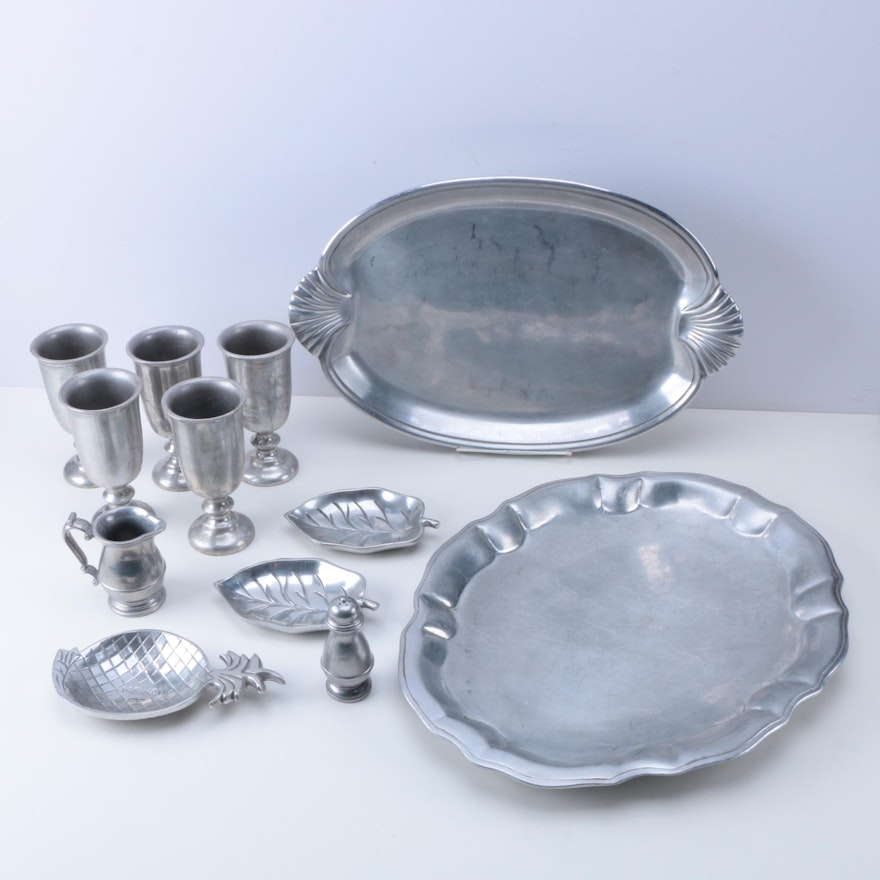Collection of Pewter and Wilton Armetale Tableware