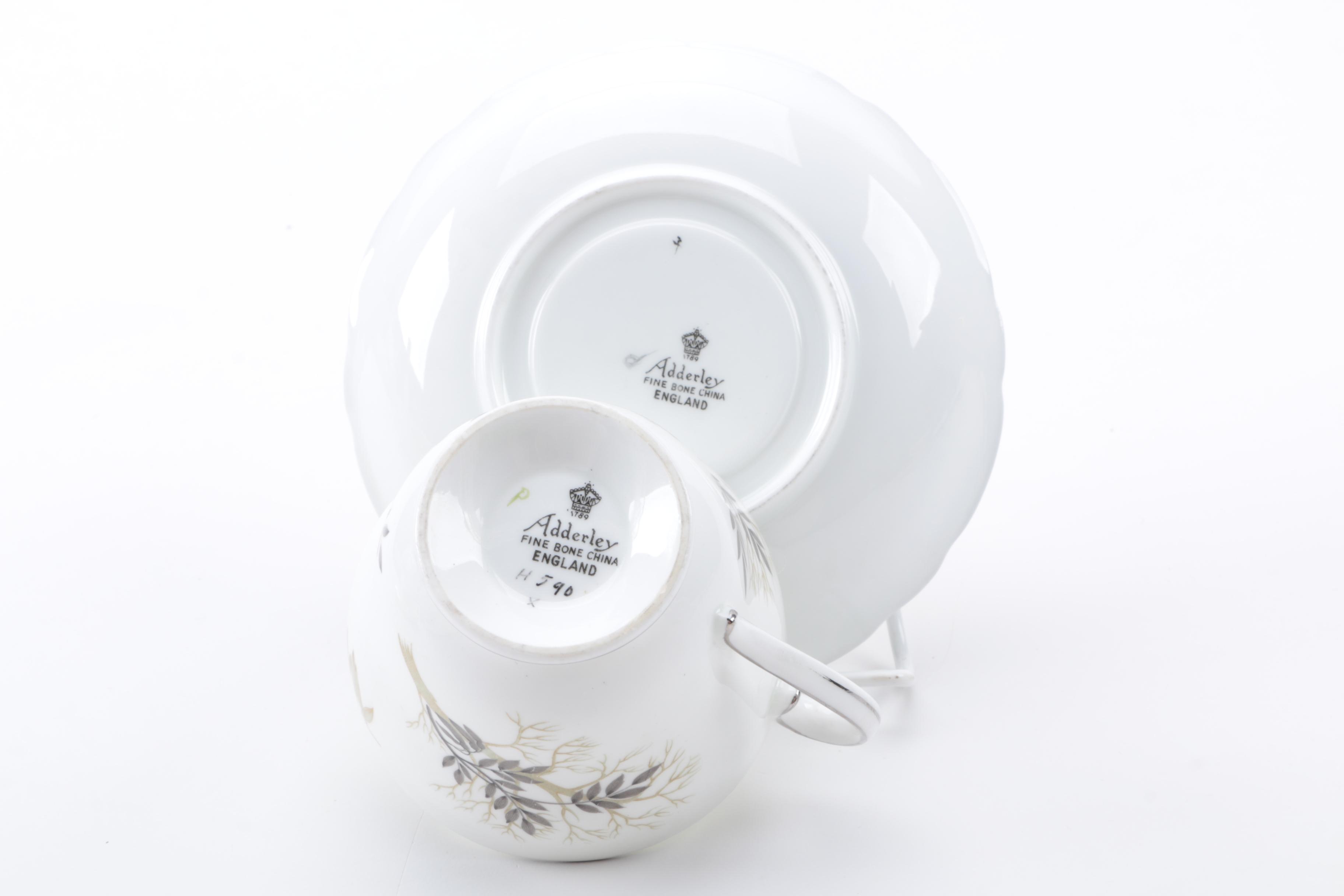 Porcelain Teacups and Saucers Including Royal Vale and Royal Albert
