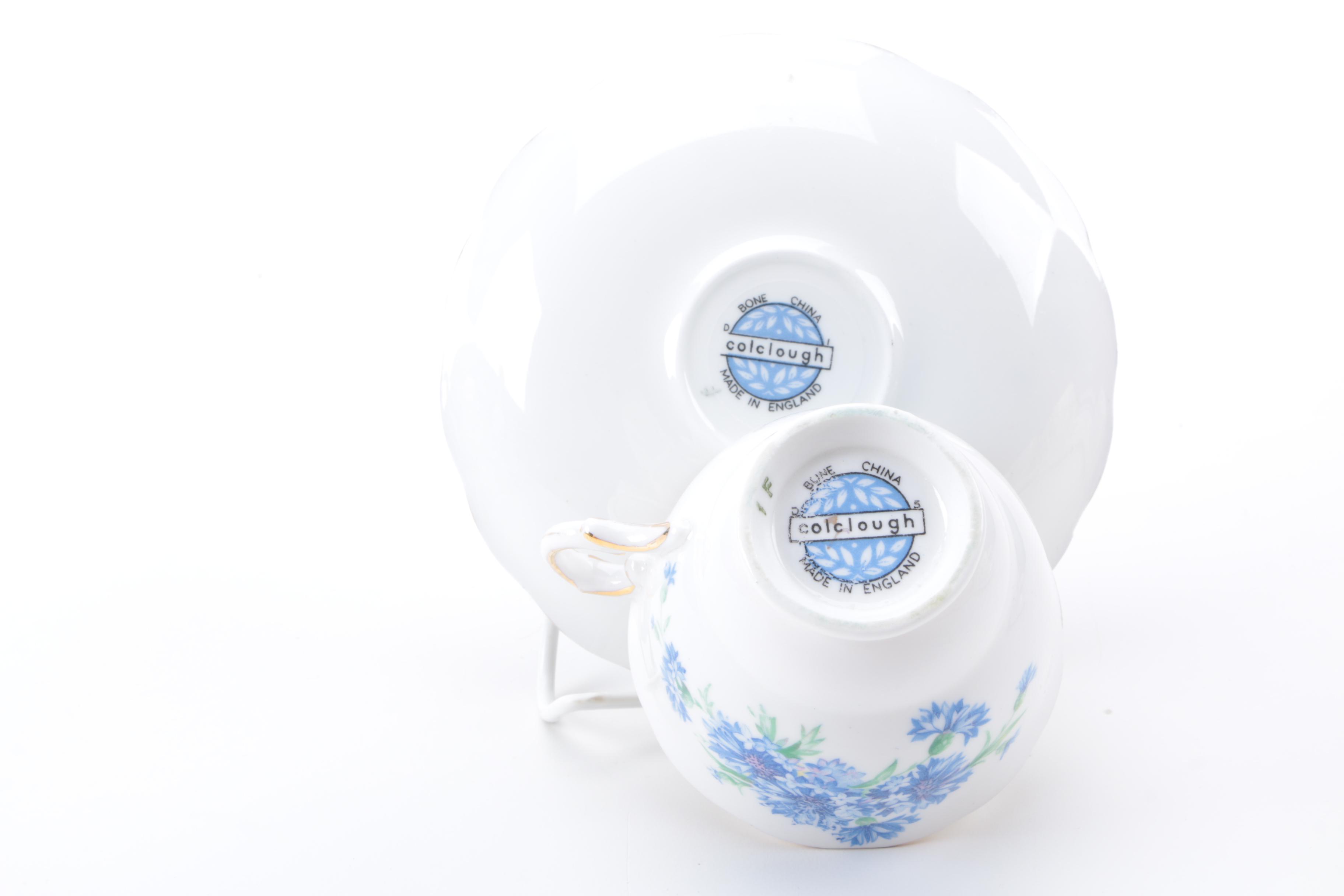 Porcelain Teacups and Saucers Including Royal Vale and Royal Albert