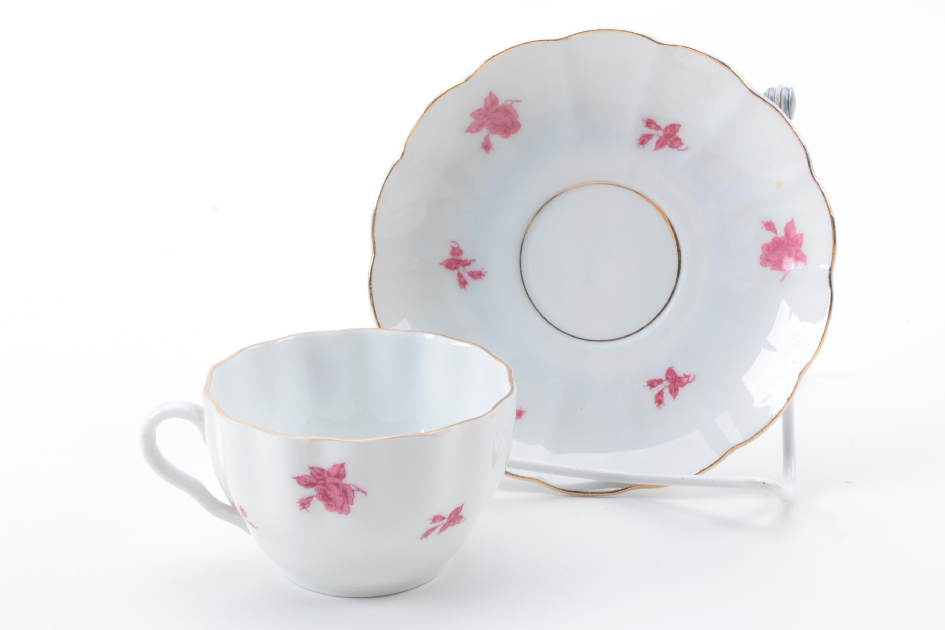 Porcelain Teacups and Saucers Including Royal Vale and Royal Albert