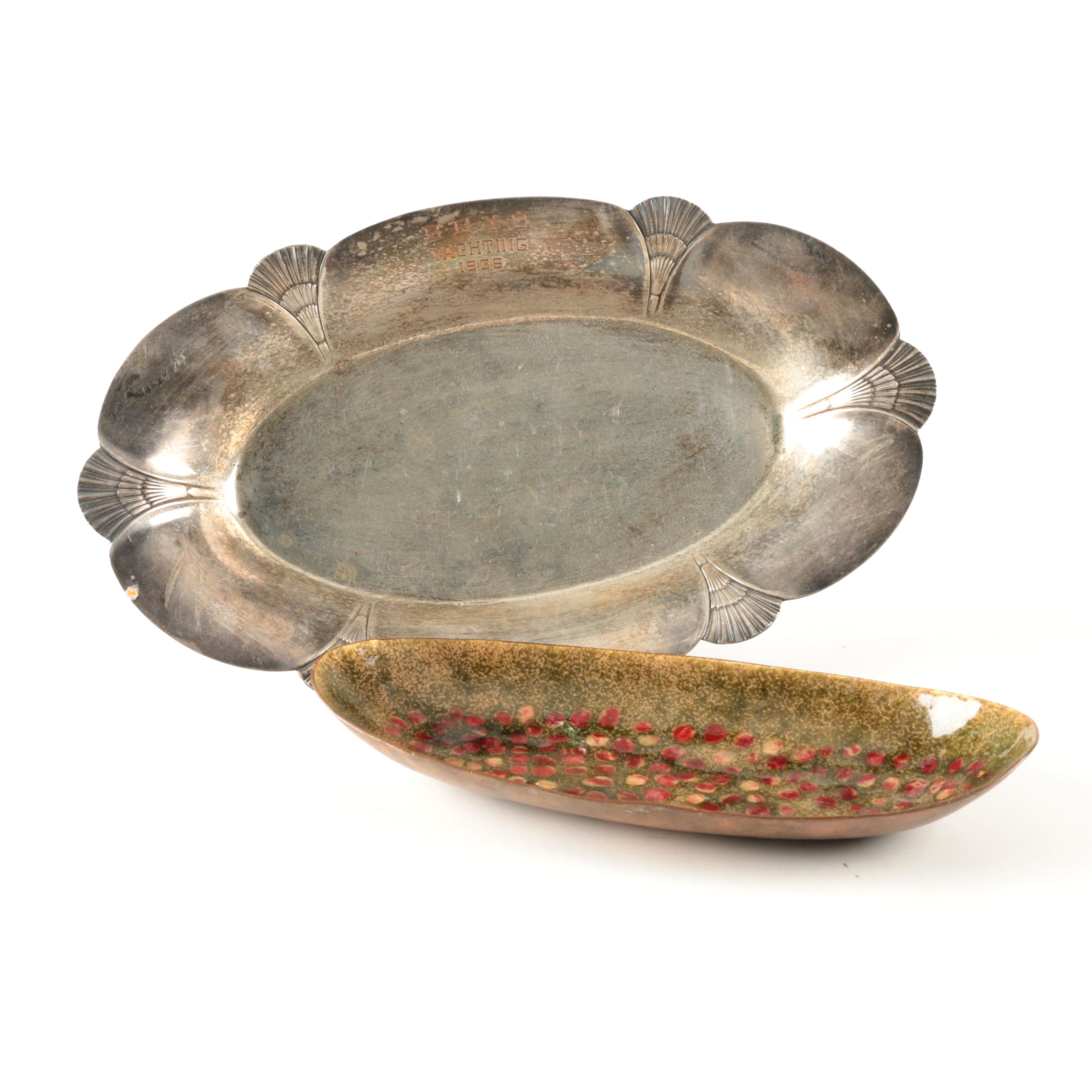 Silver Plate and Handmade Copper Trays