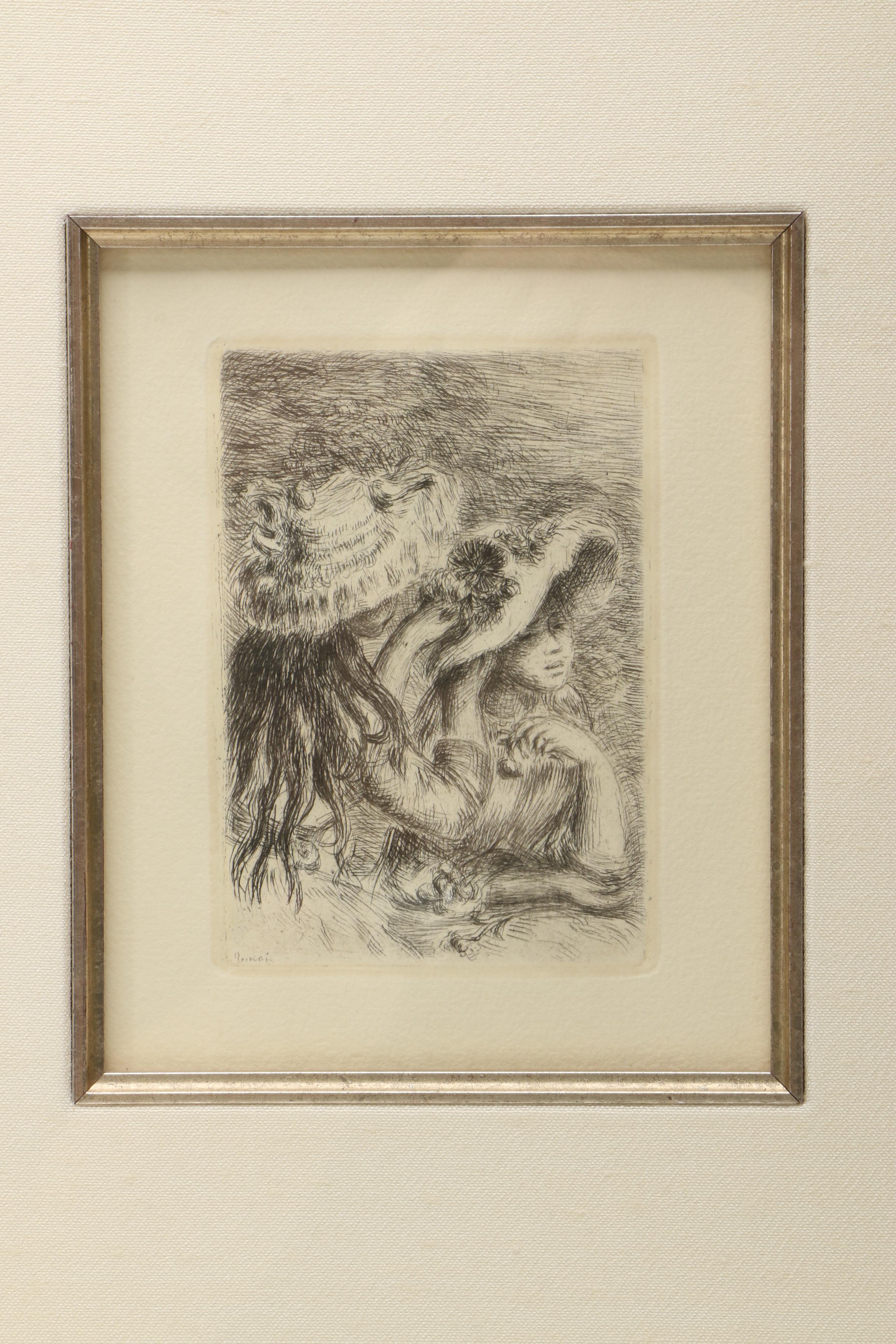 Restrike Etching on Paper After Pierre-Auguste Renoir "Le Chapeau Épinglé"