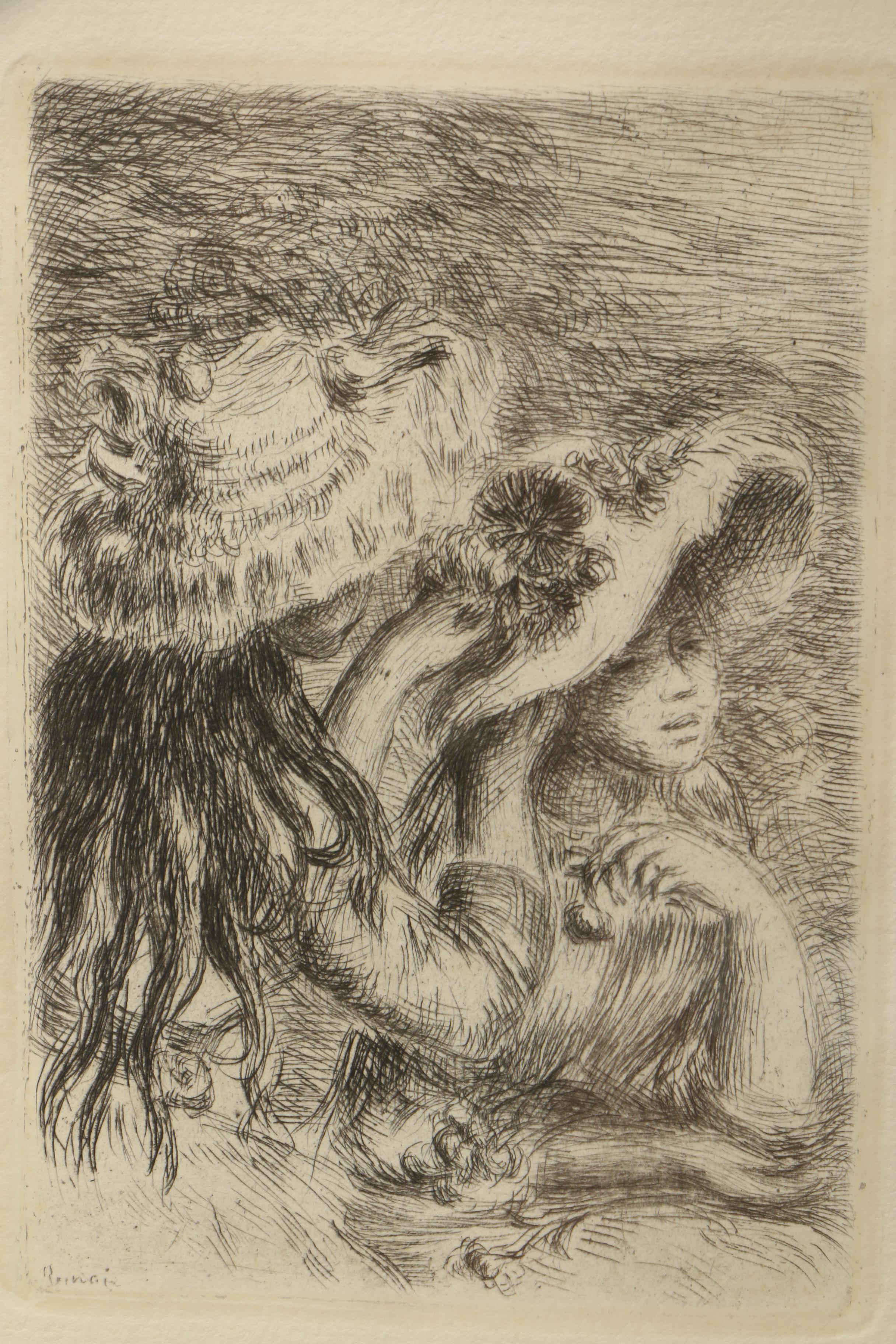 Restrike Etching on Paper After Pierre-Auguste Renoir "Le Chapeau Épinglé"
