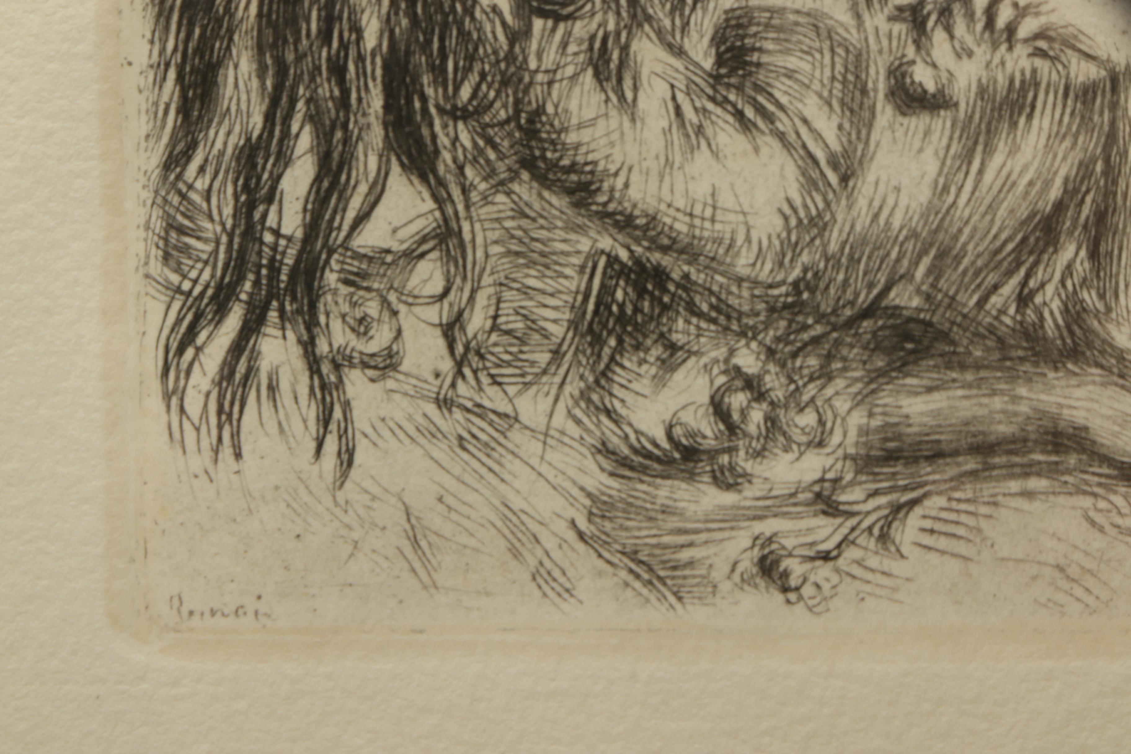 Restrike Etching on Paper After Pierre-Auguste Renoir "Le Chapeau Épinglé"