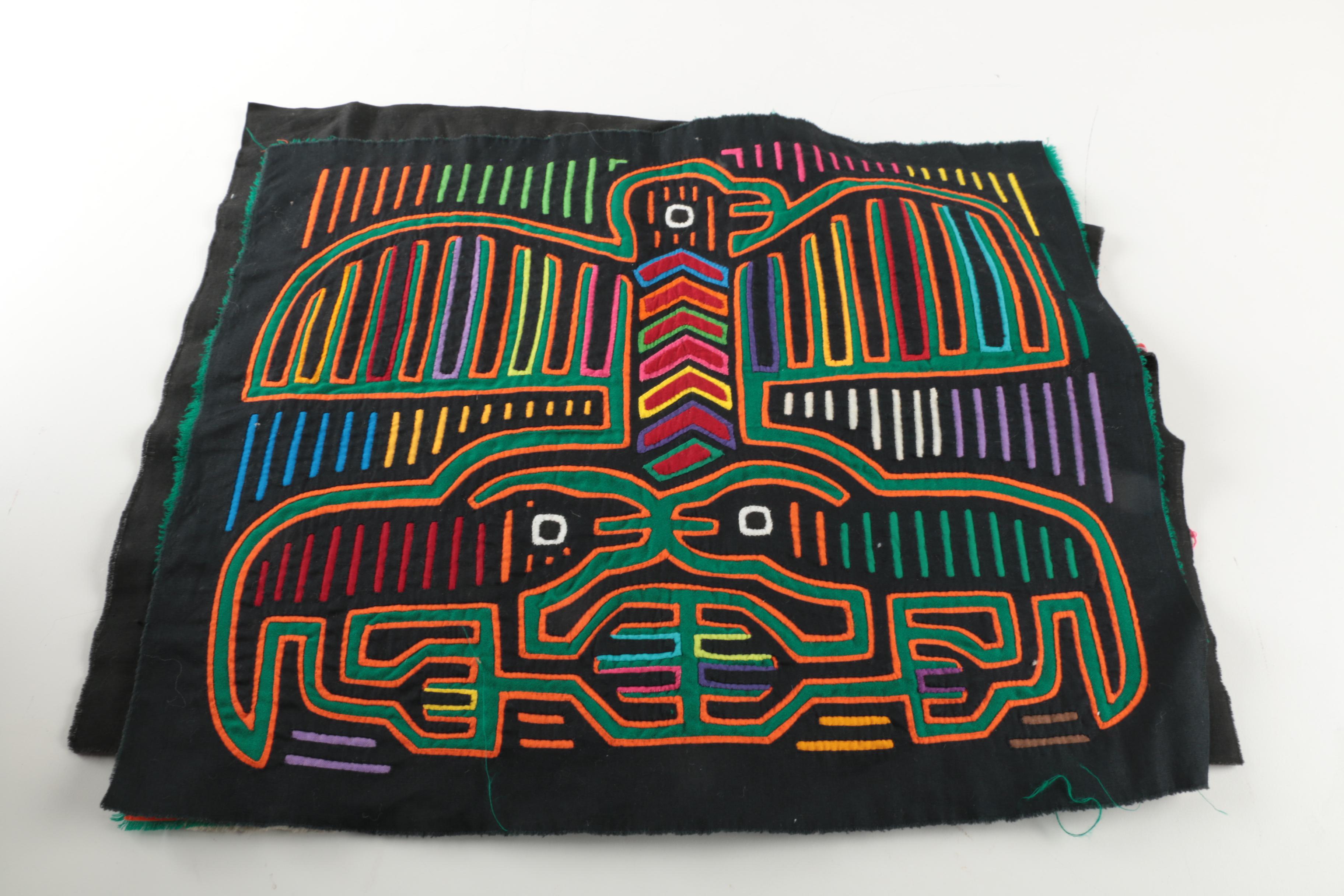 Kuna Mola Textiles and Book "About Molas"