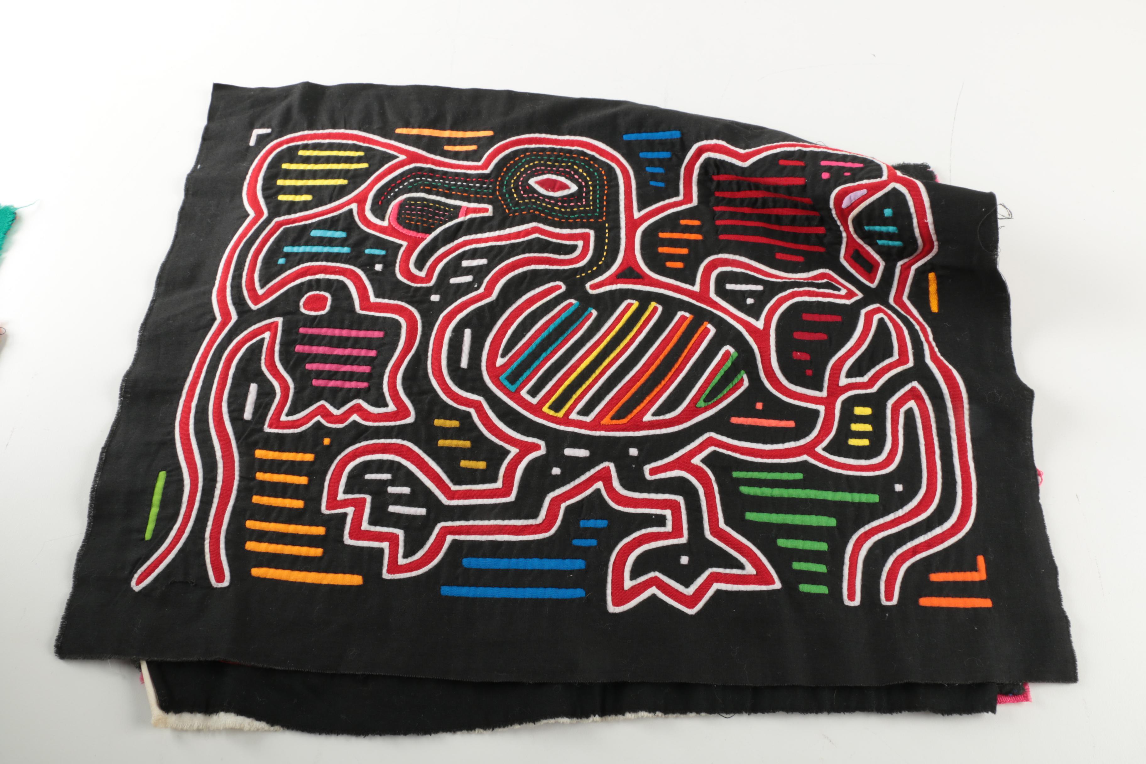 Kuna Mola Textiles and Book "About Molas"