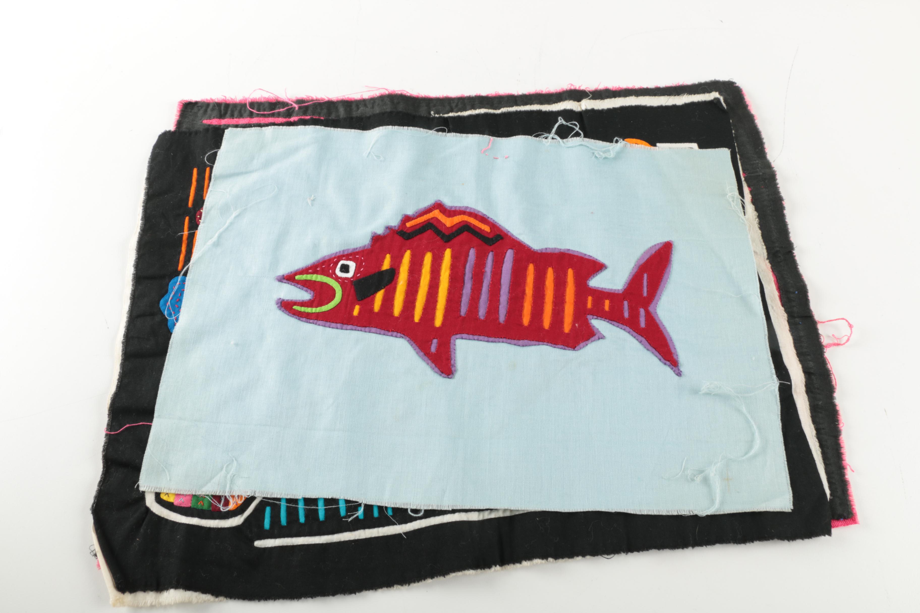 Kuna Mola Textiles and Book "About Molas"