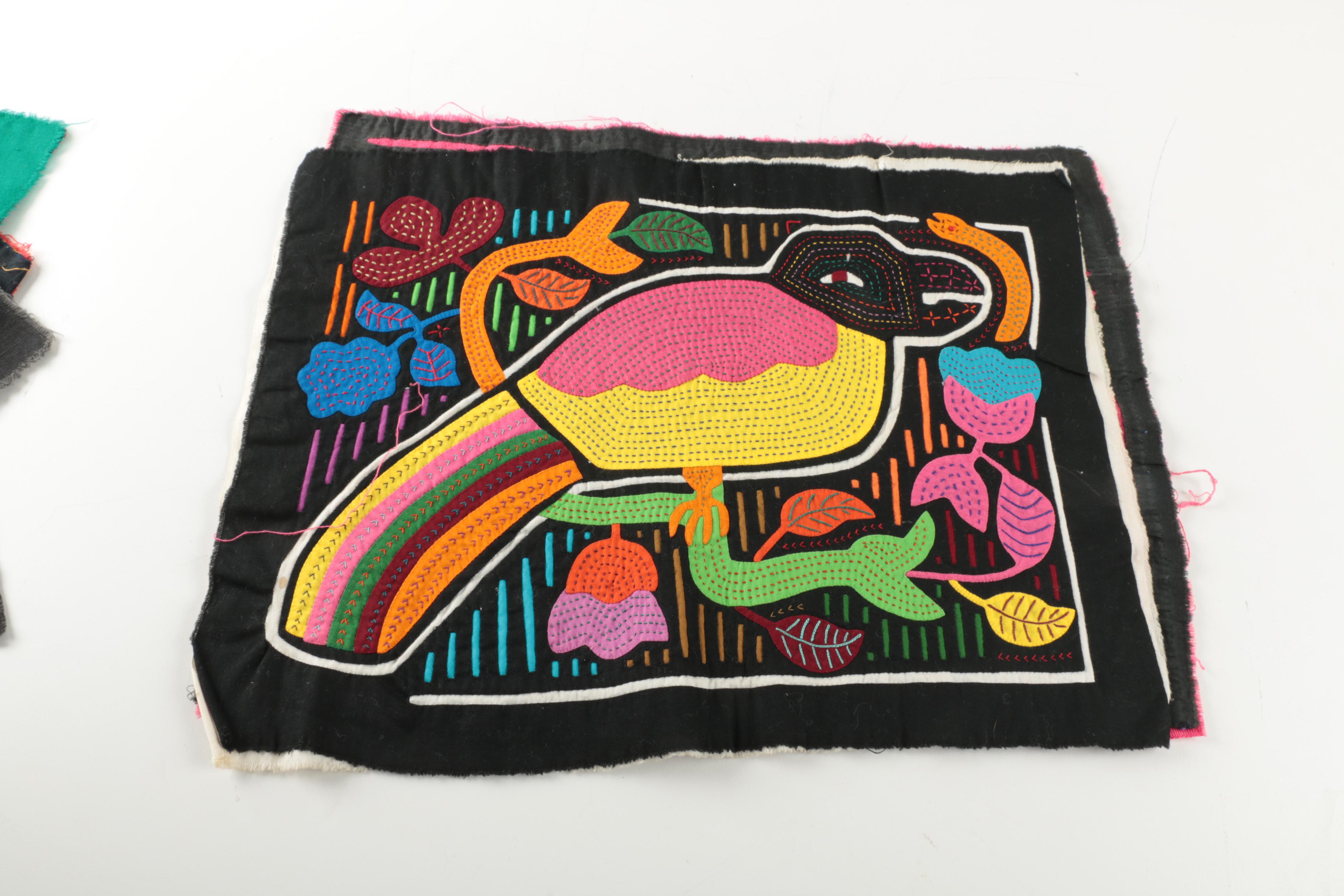 Kuna Mola Textiles and Book "About Molas"