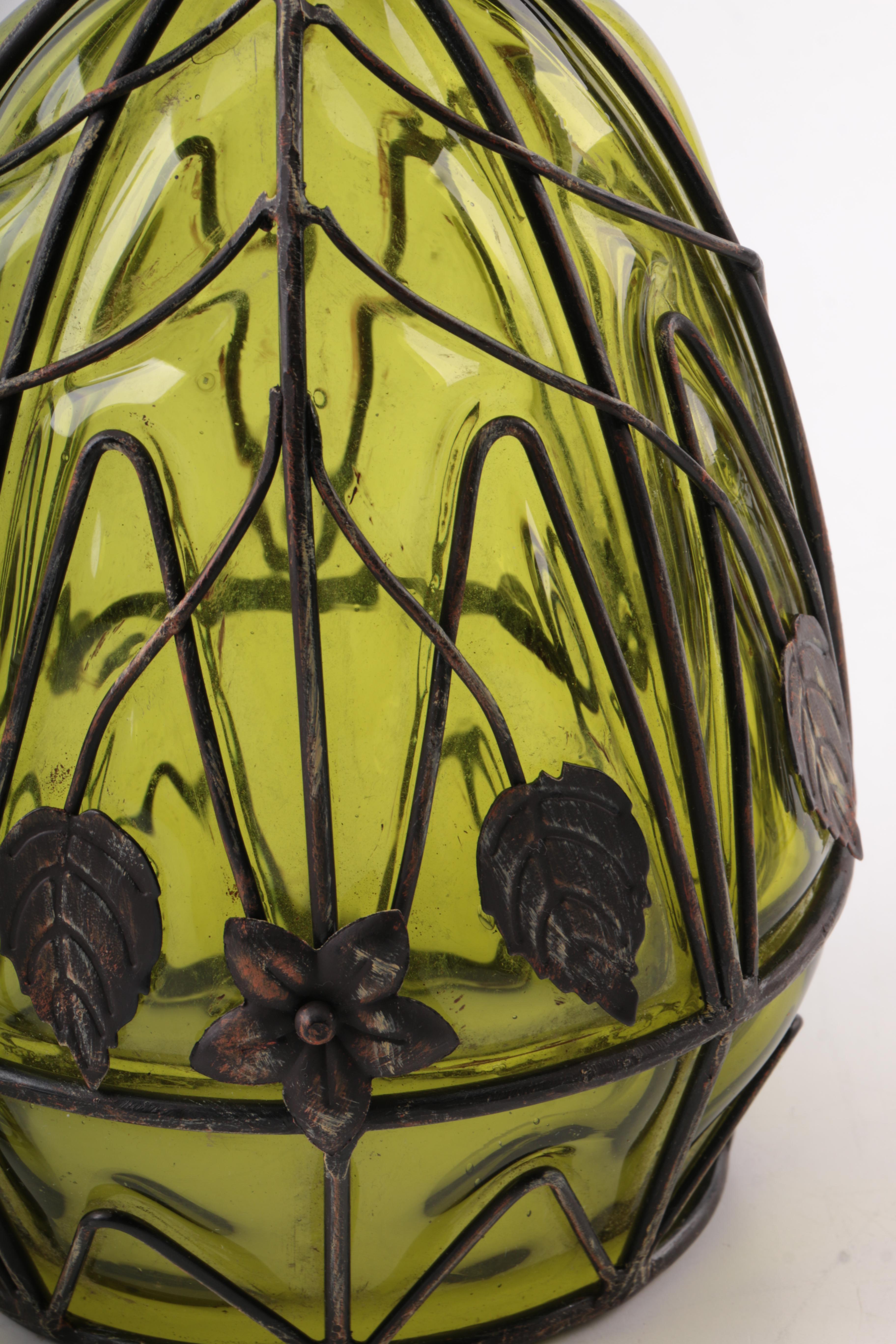 Metal Wall Decor With Glass Vases