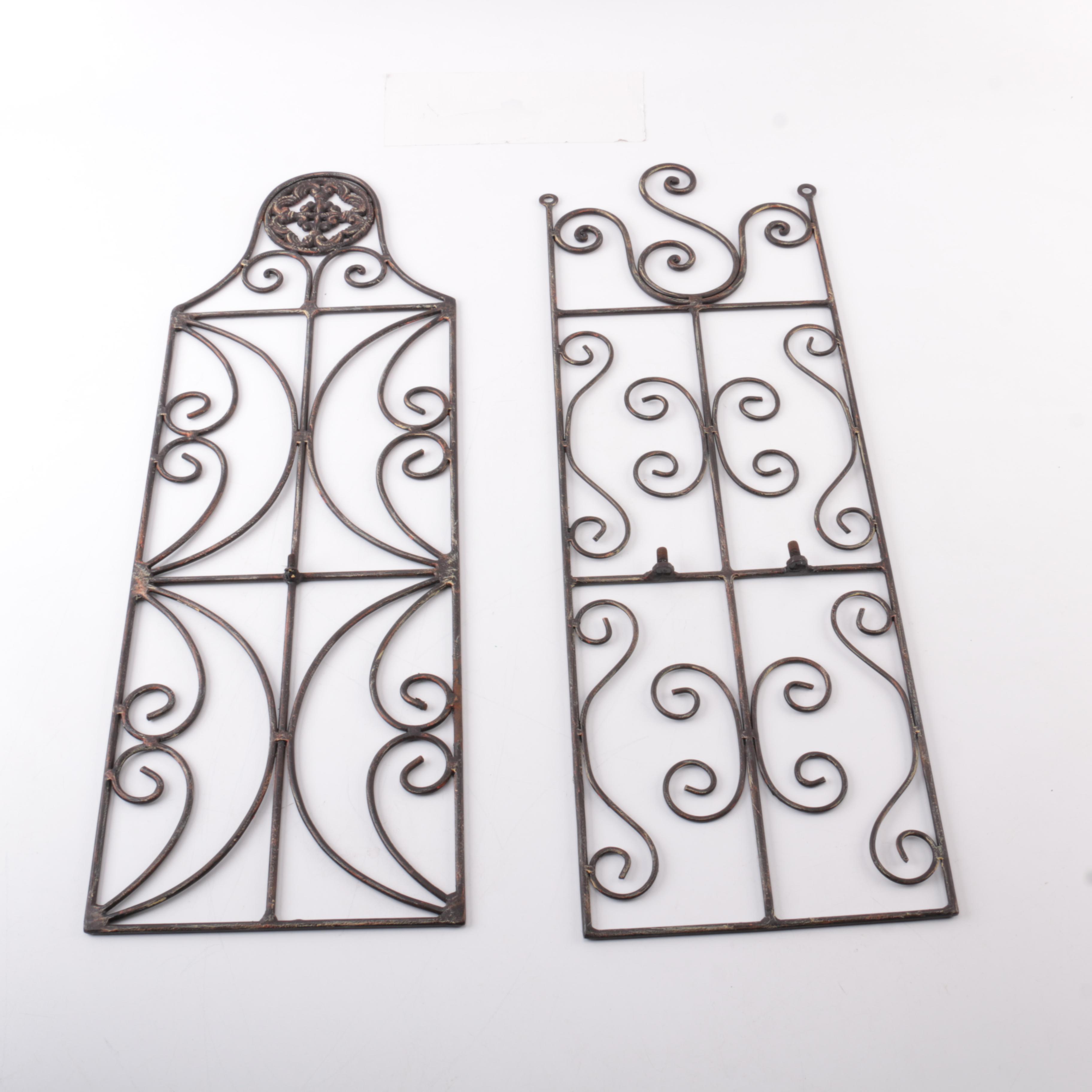 Metal Wall Decor With Glass Vases