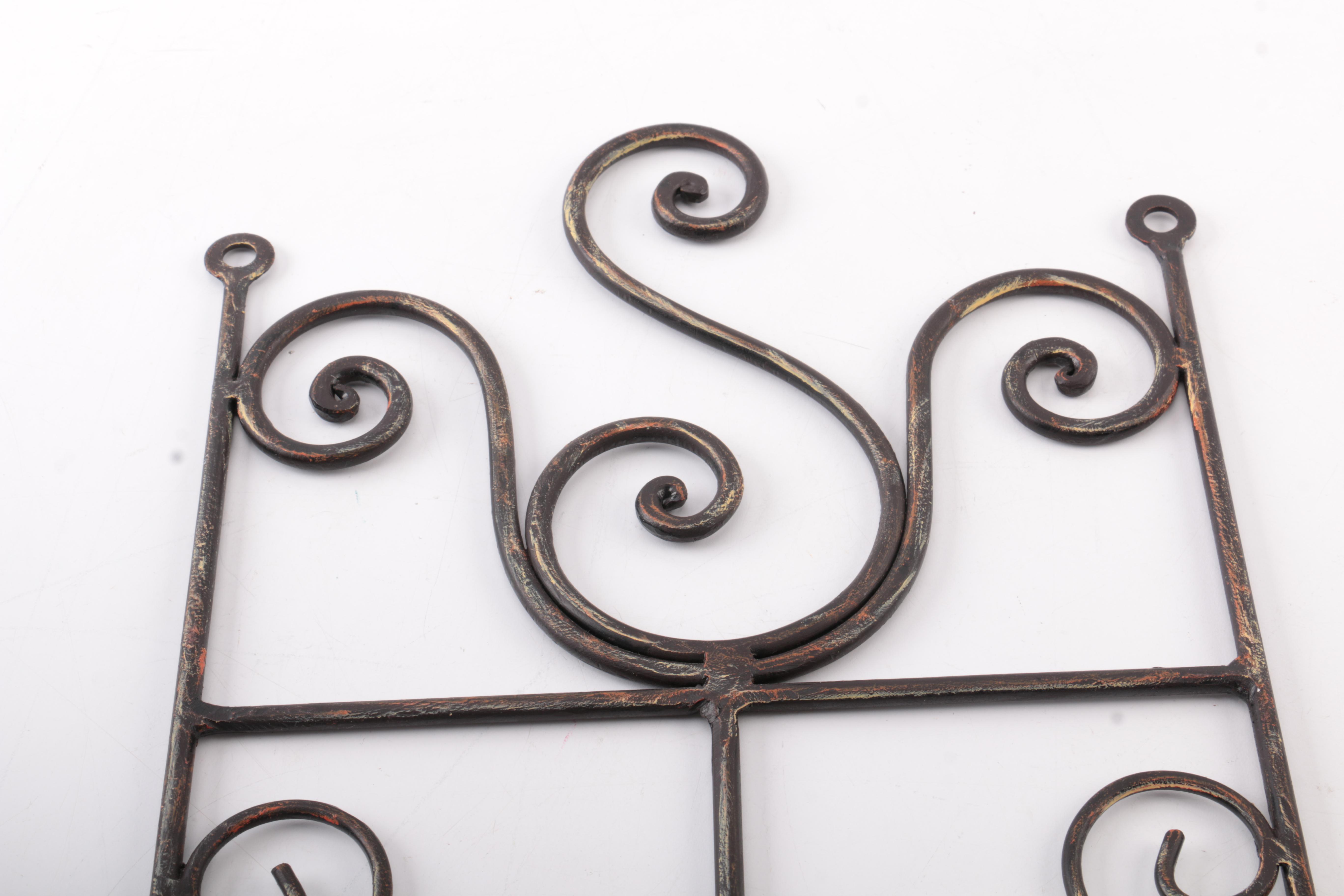 Metal Wall Decor With Glass Vases