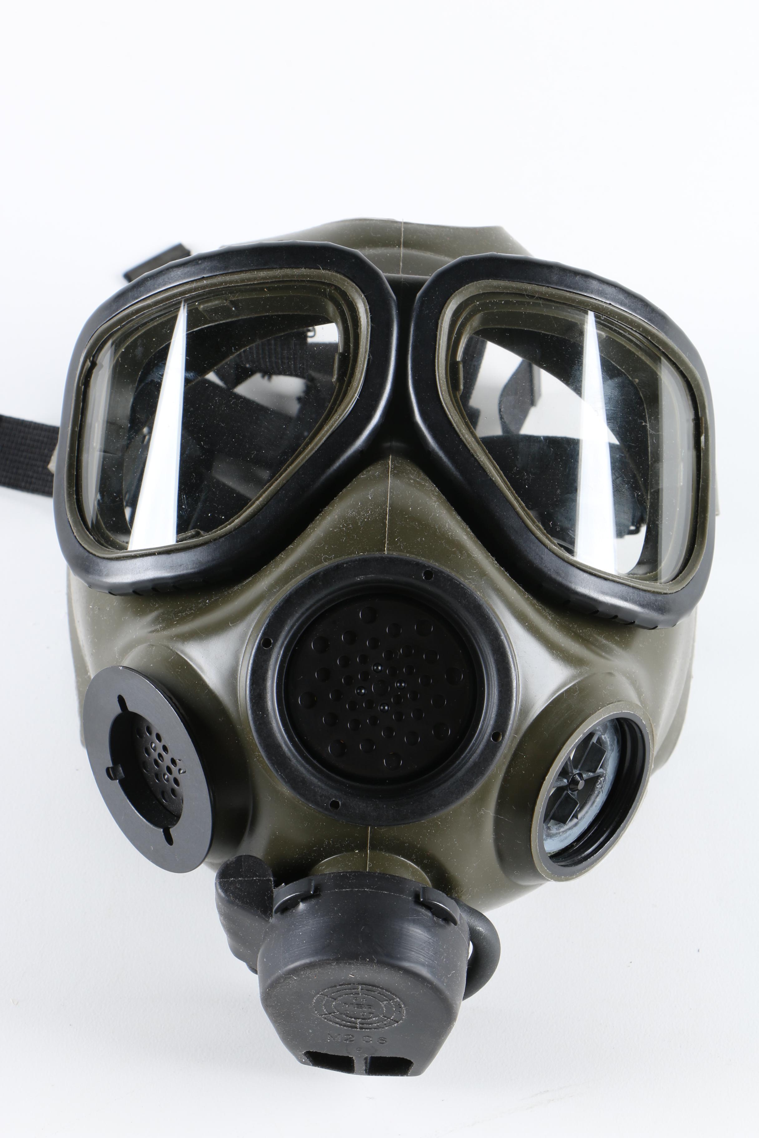 U.S Military Cap And M40 Gas Mask