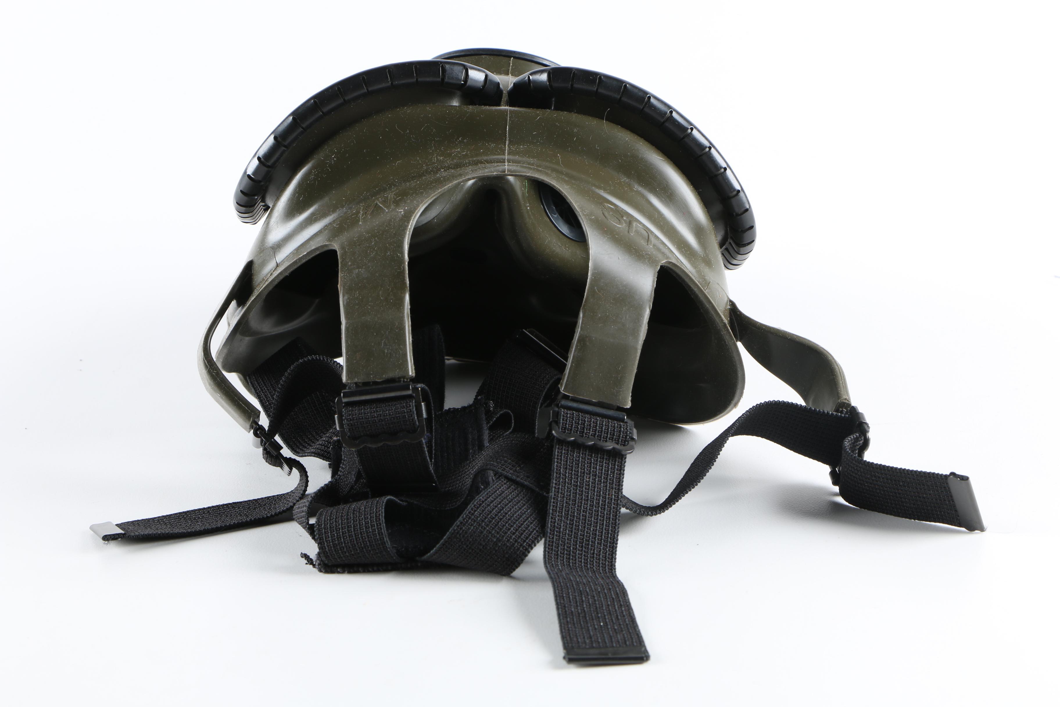 U.S Military Cap And M40 Gas Mask