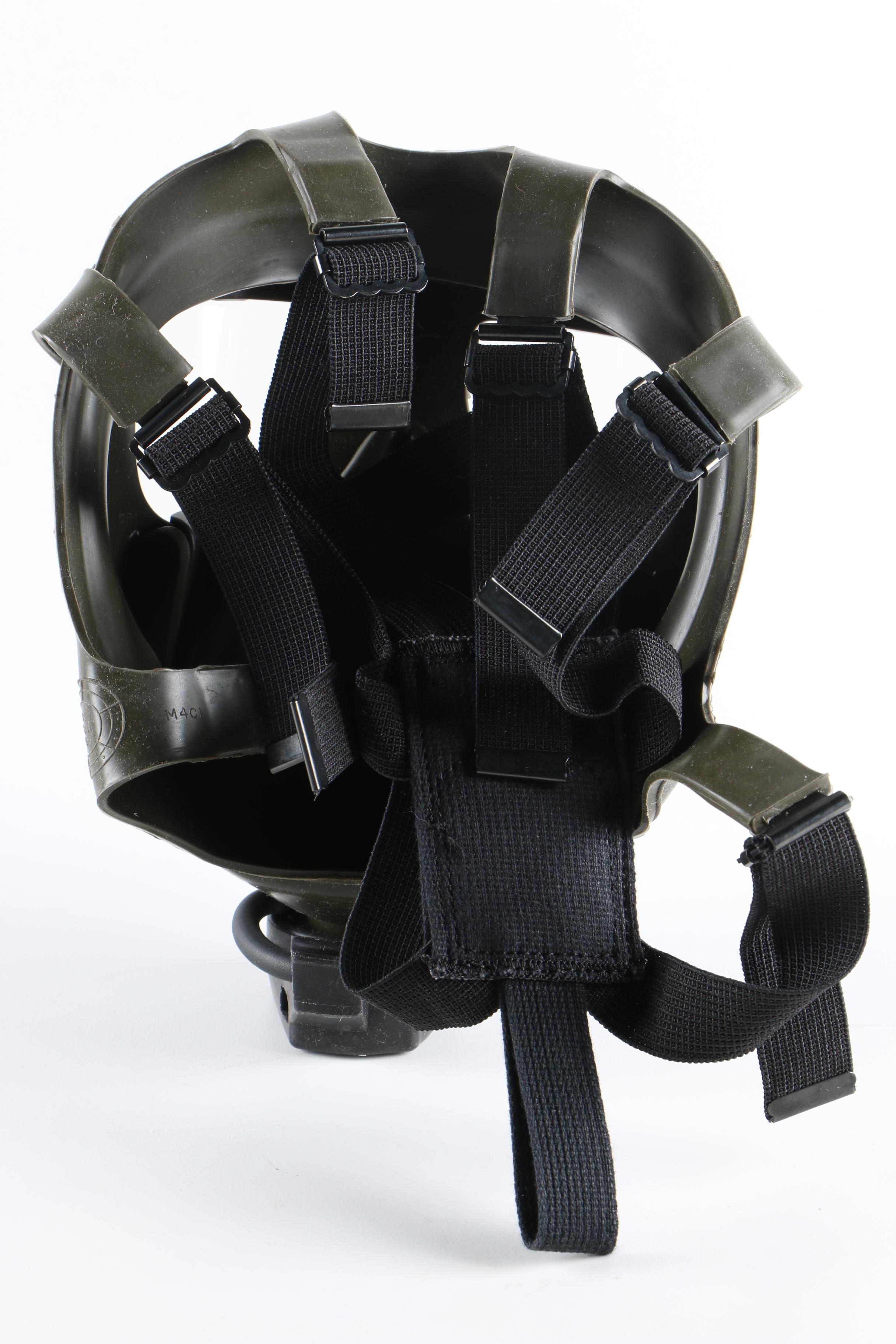 U.S Military Cap And M40 Gas Mask