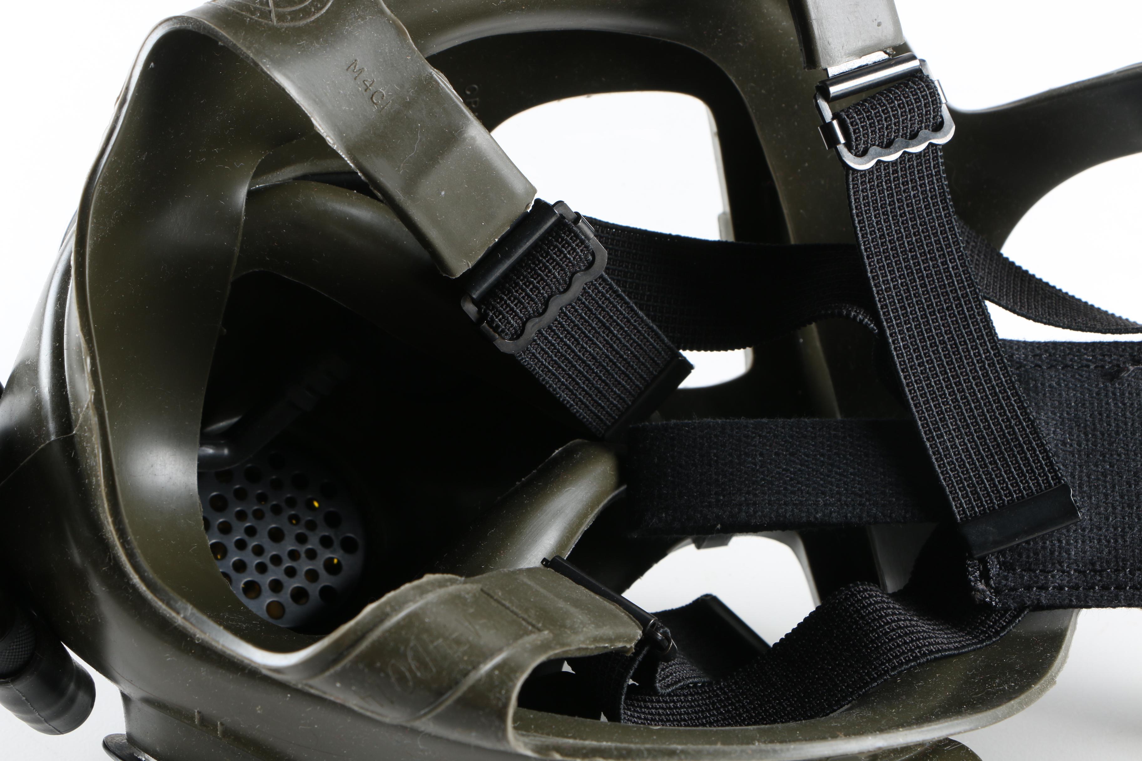 U.S Military Cap And M40 Gas Mask