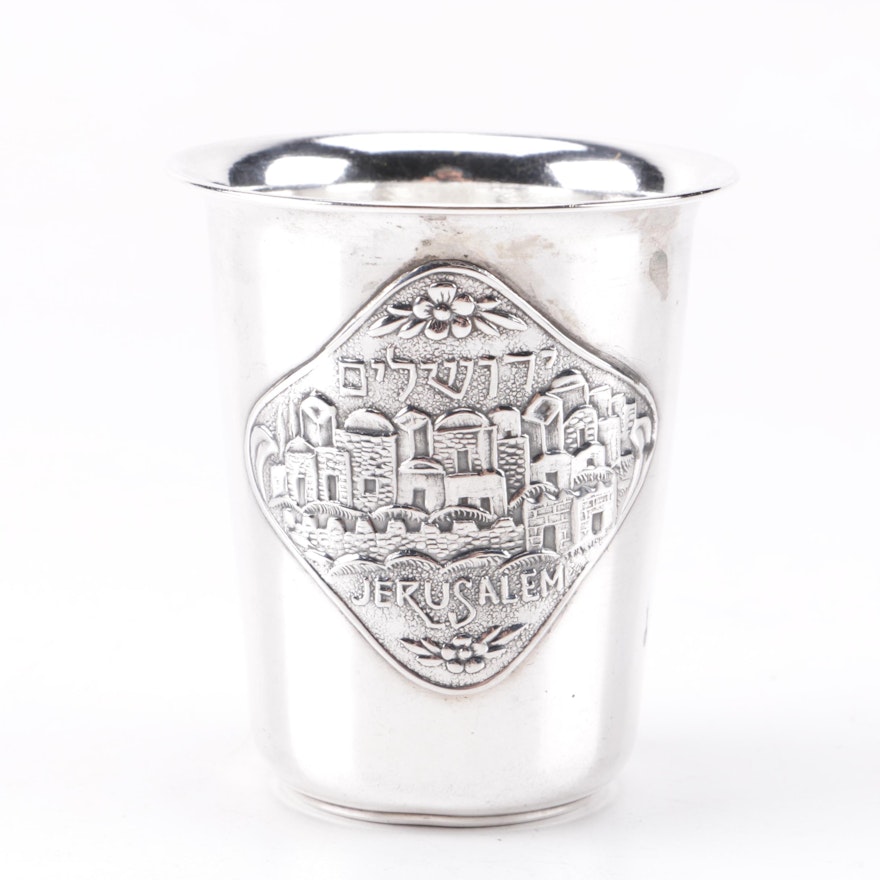 Israeli 800 Silver Kiddush Cup