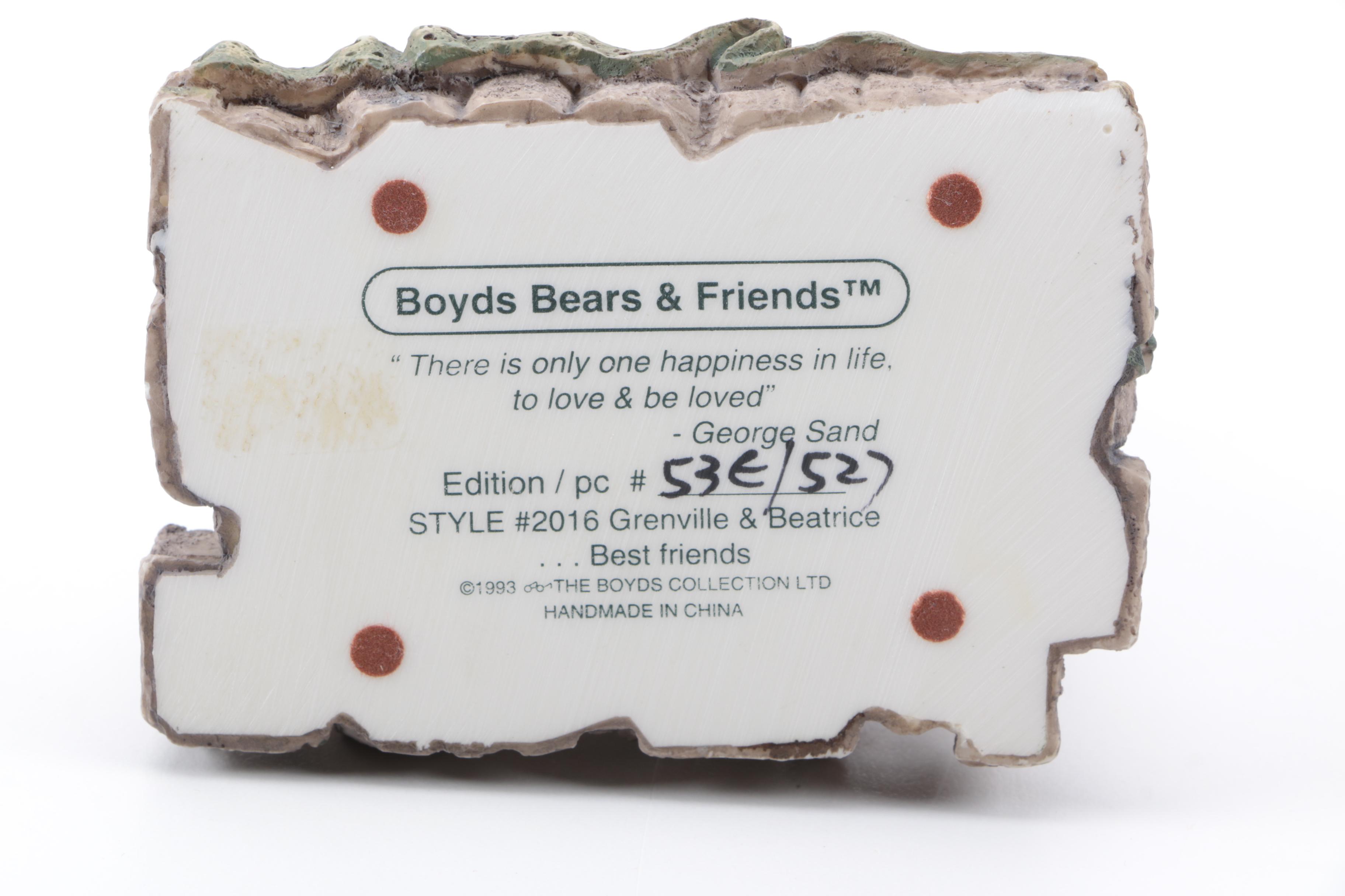 Pair of Boyds Bears & Friends Figurines
