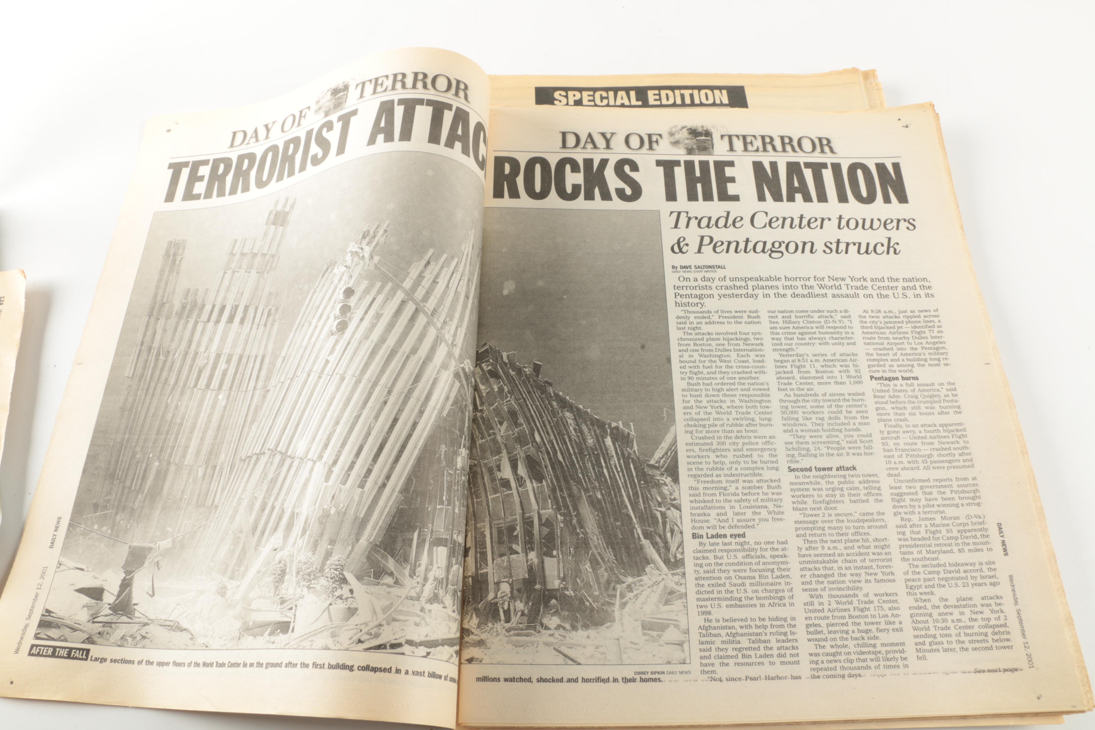 Collection of 9-11 Newspapers