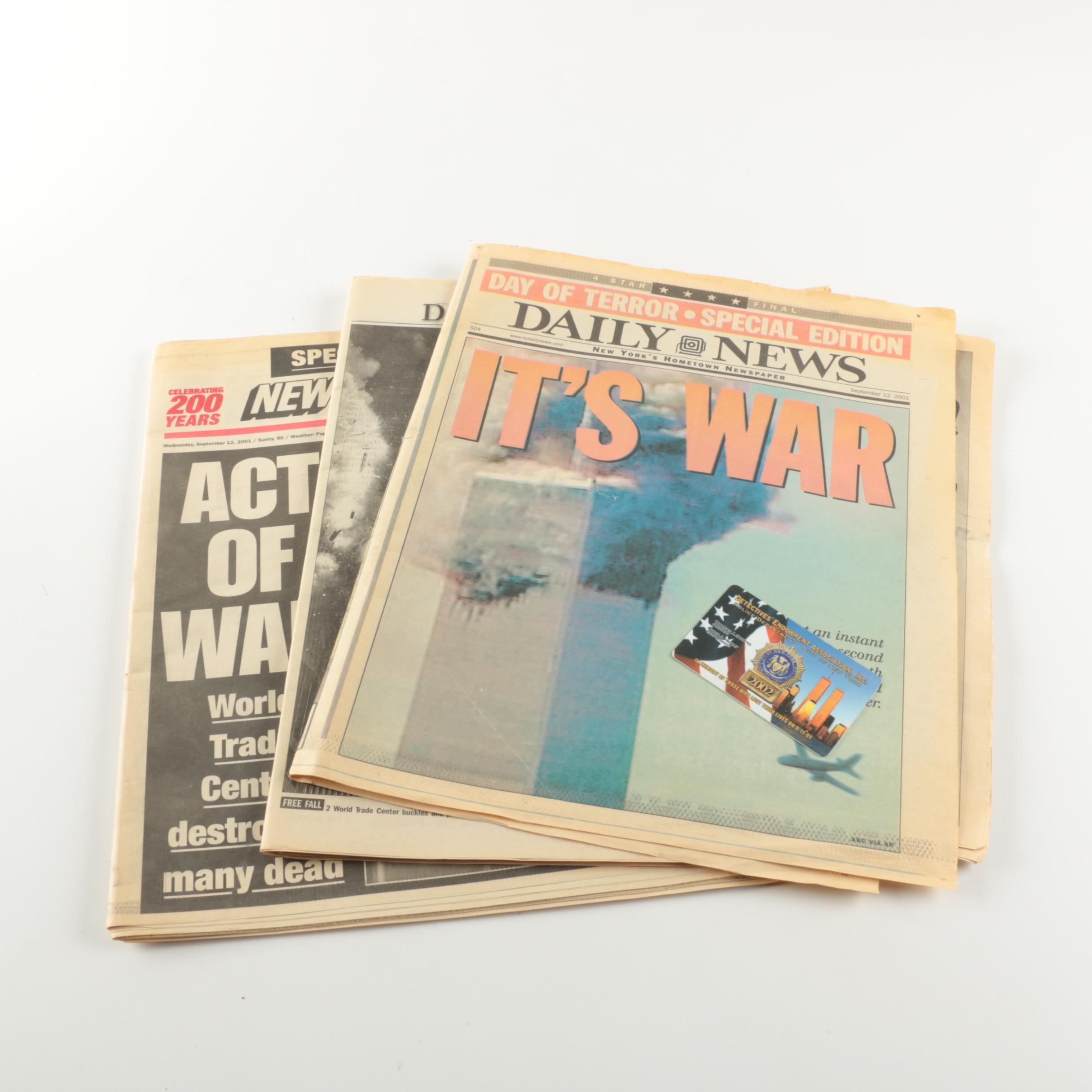 Collection of 9-11 Newspapers