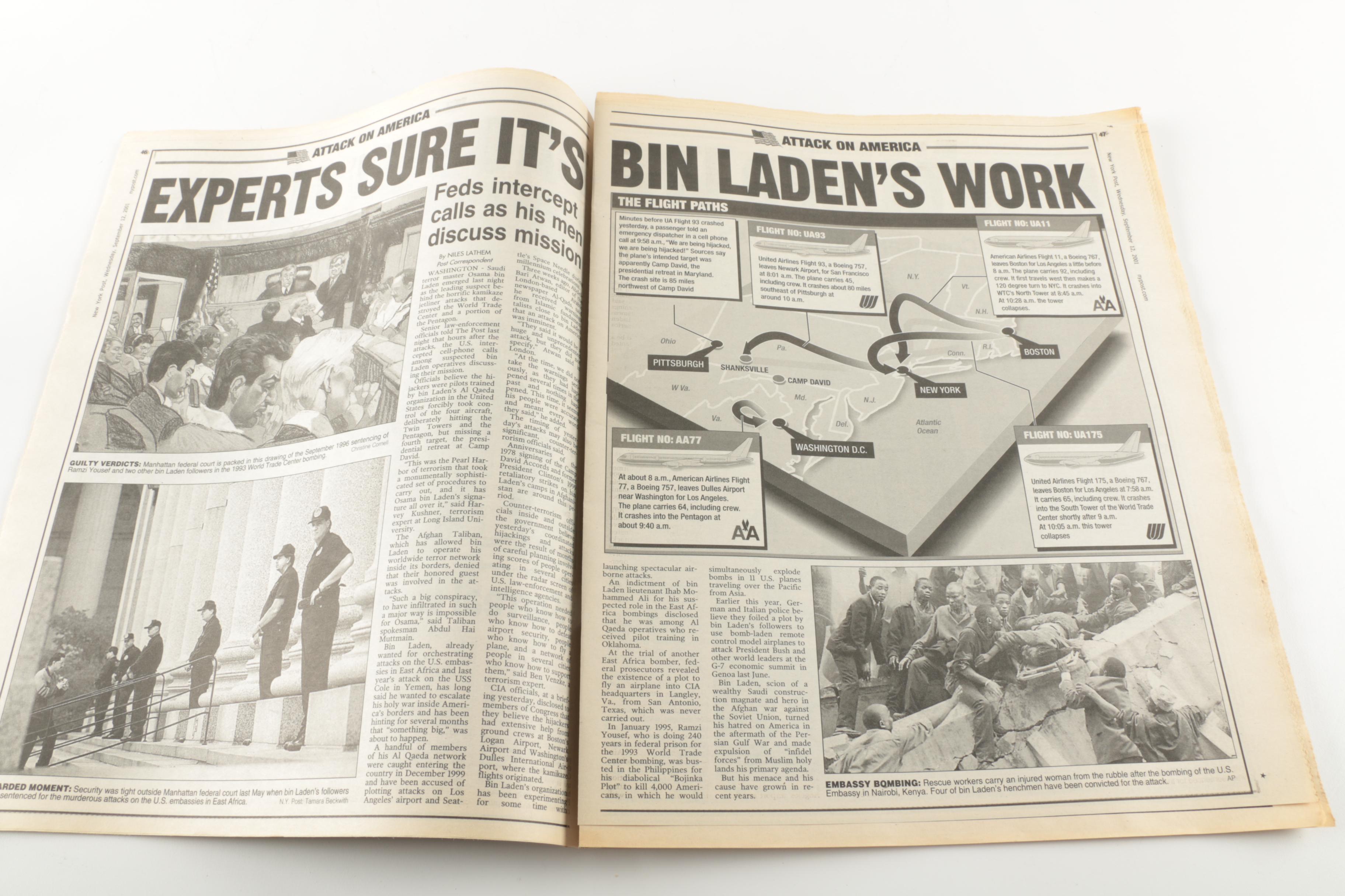 Collection of 9-11 Newspapers