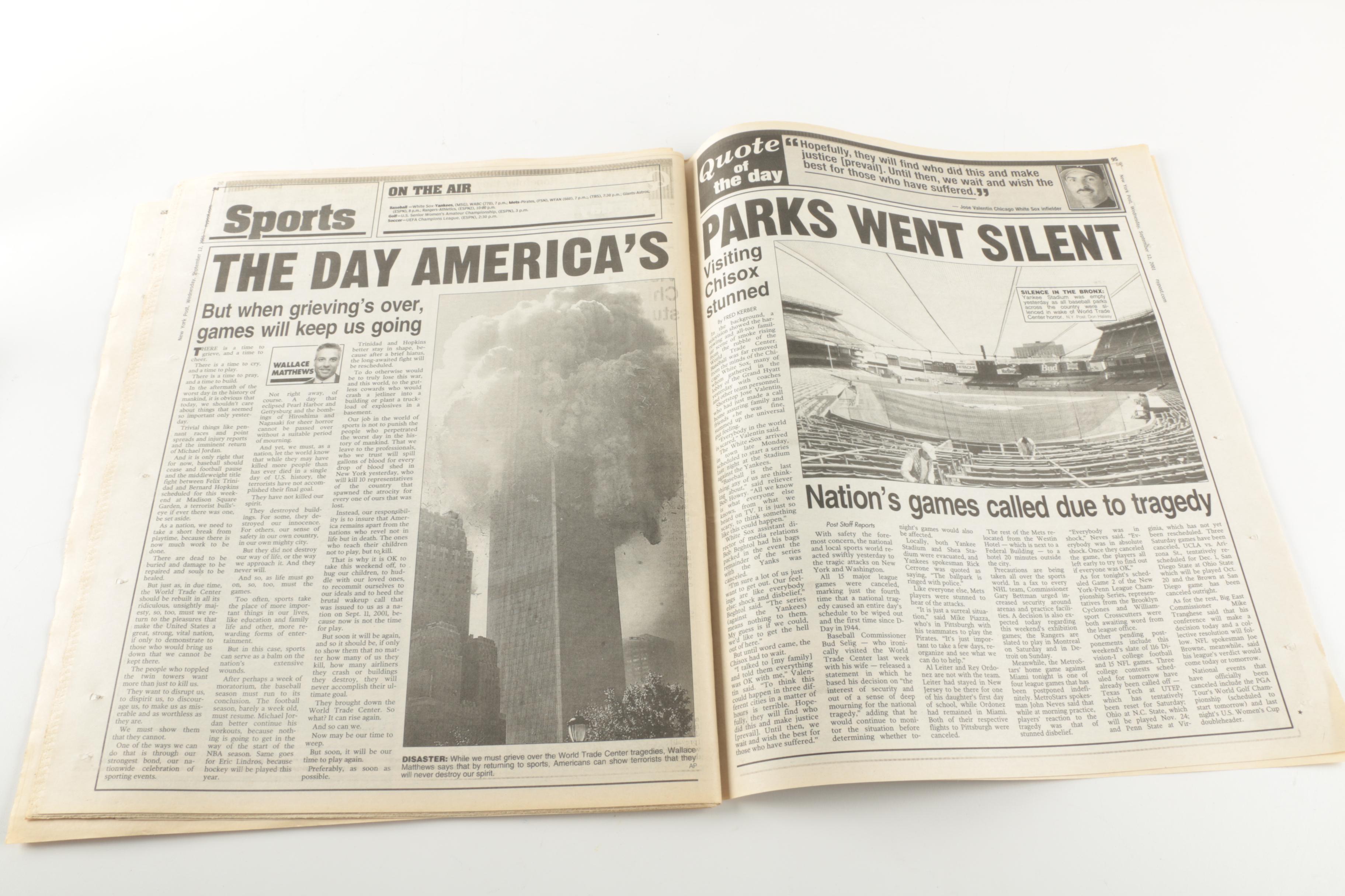 Collection of 9-11 Newspapers