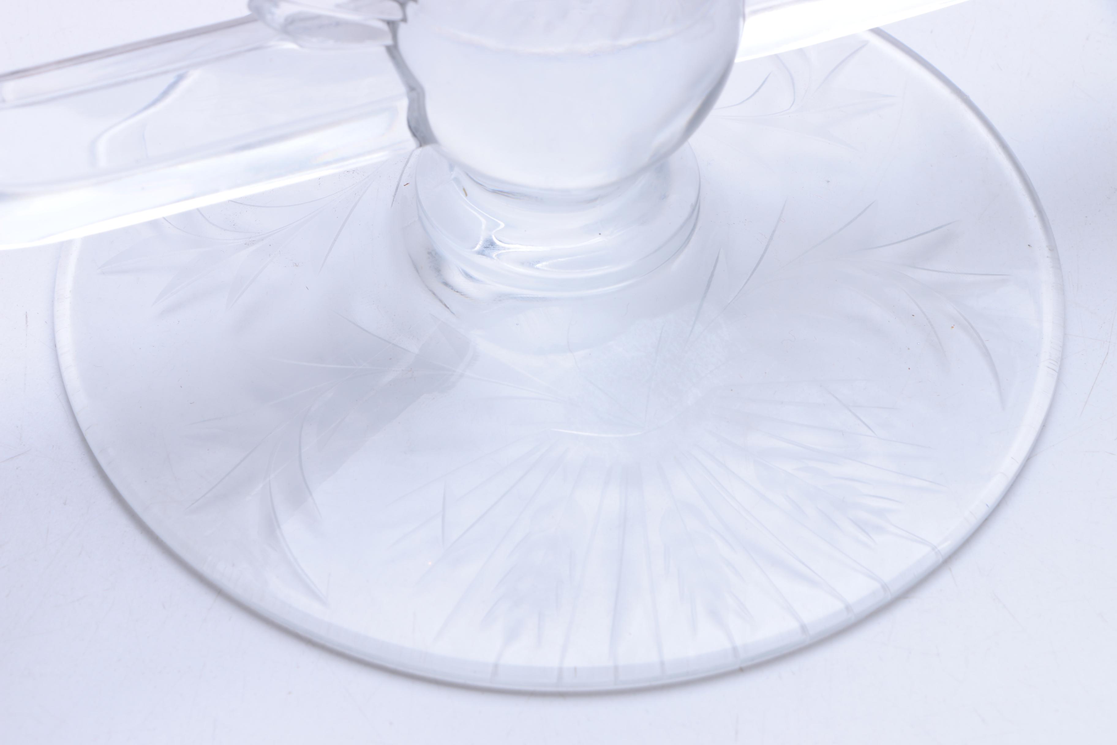 Pair of Depression Glass Candelabras