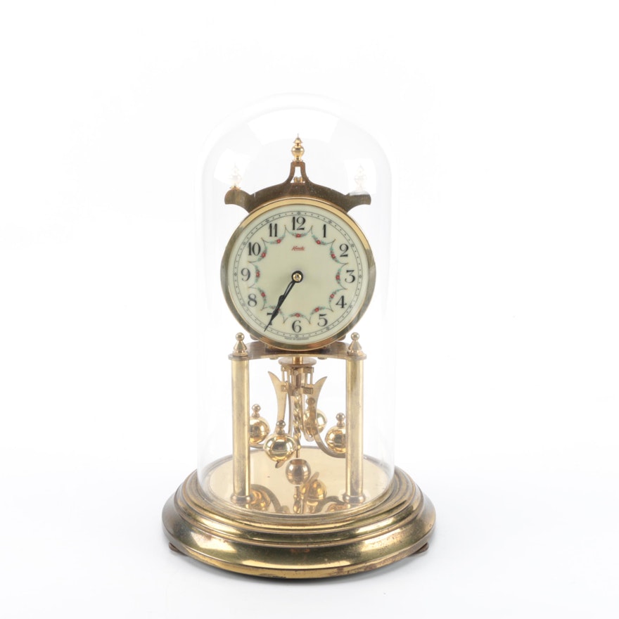 Kieninger Obergfell Kundo German Gold Tone Anniversary Clock