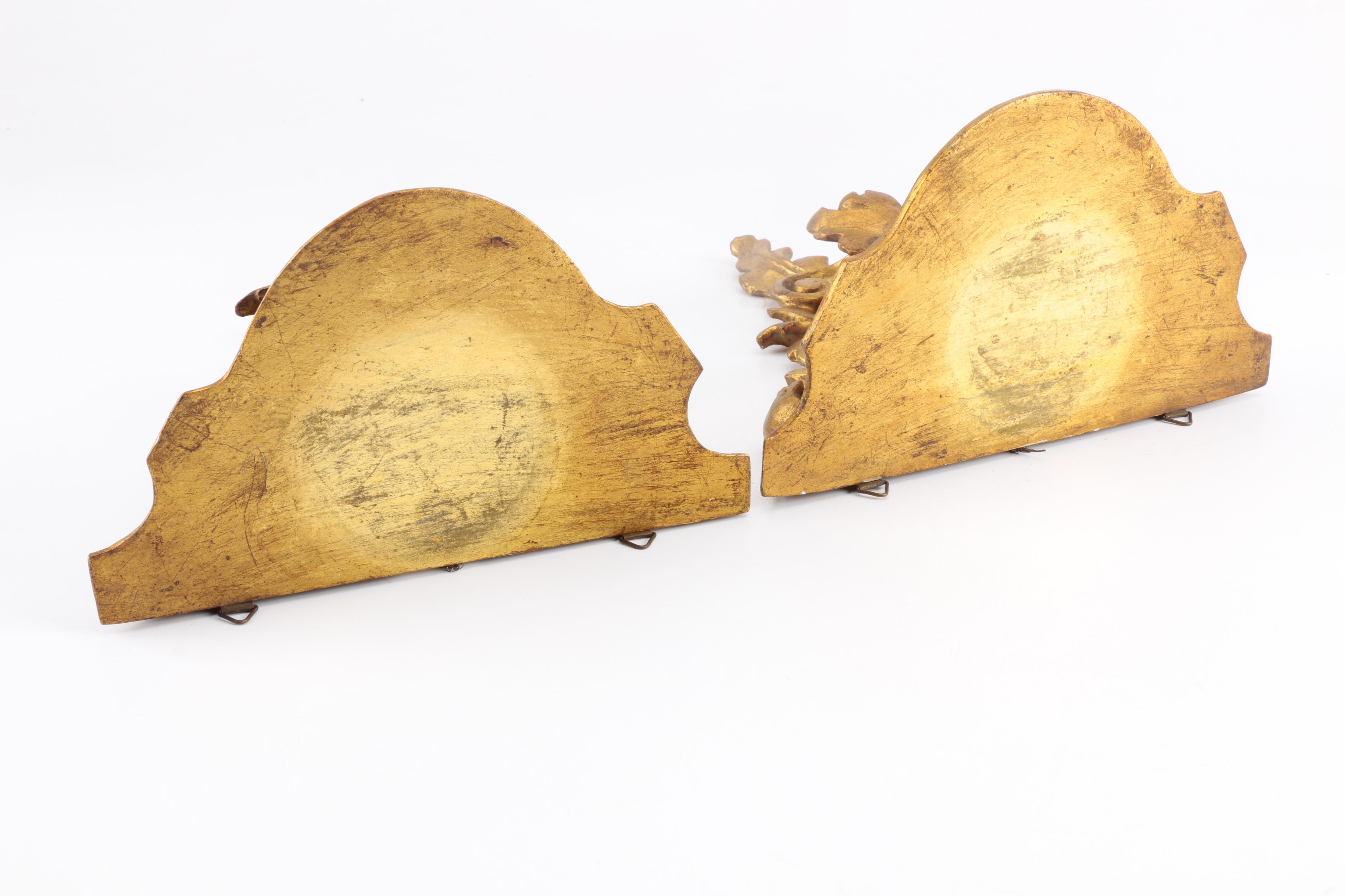 Italian Style Gilded Wall Shelves