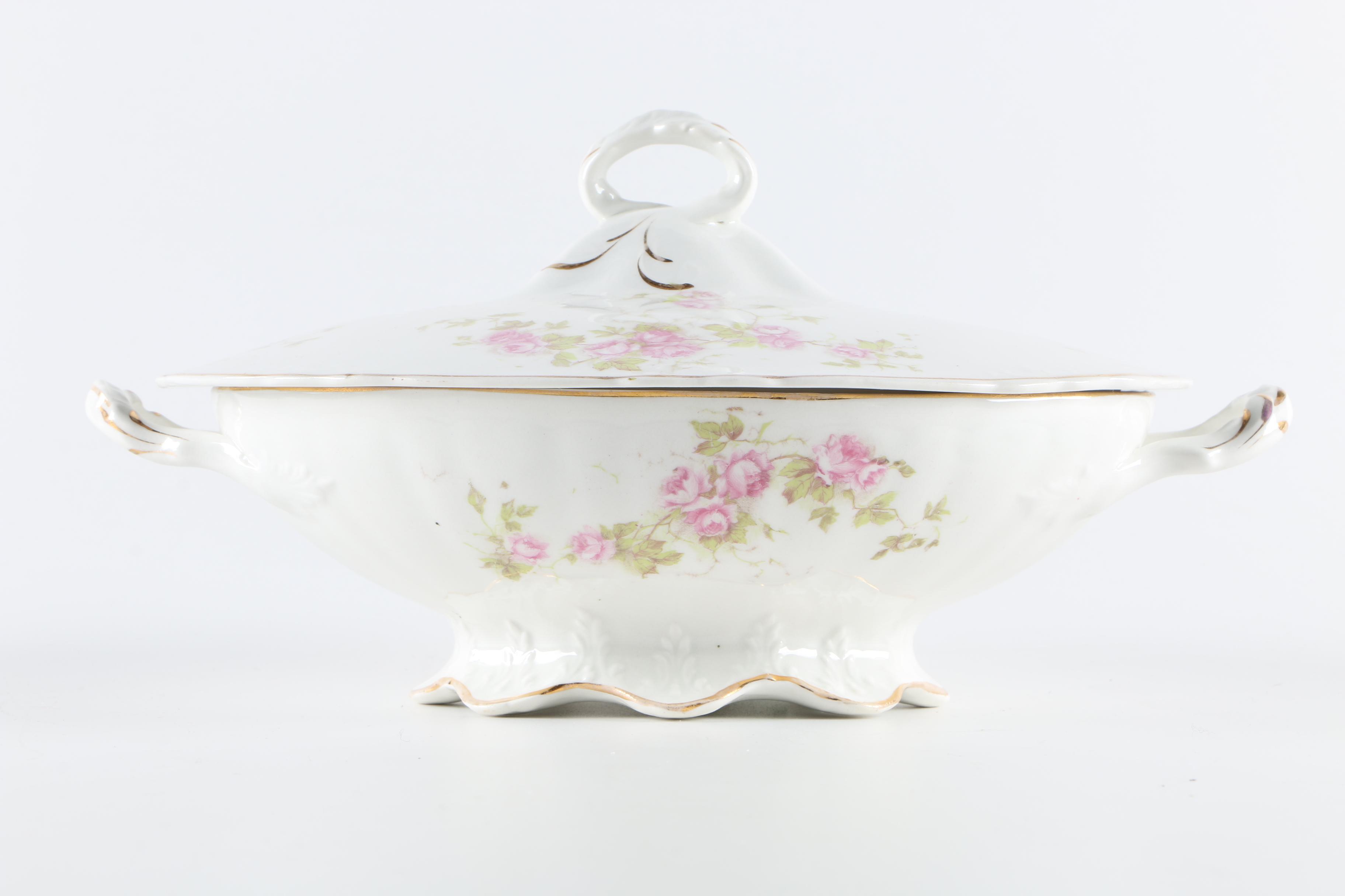 Vintage Porcelain Serveware Including Homer Loughlin