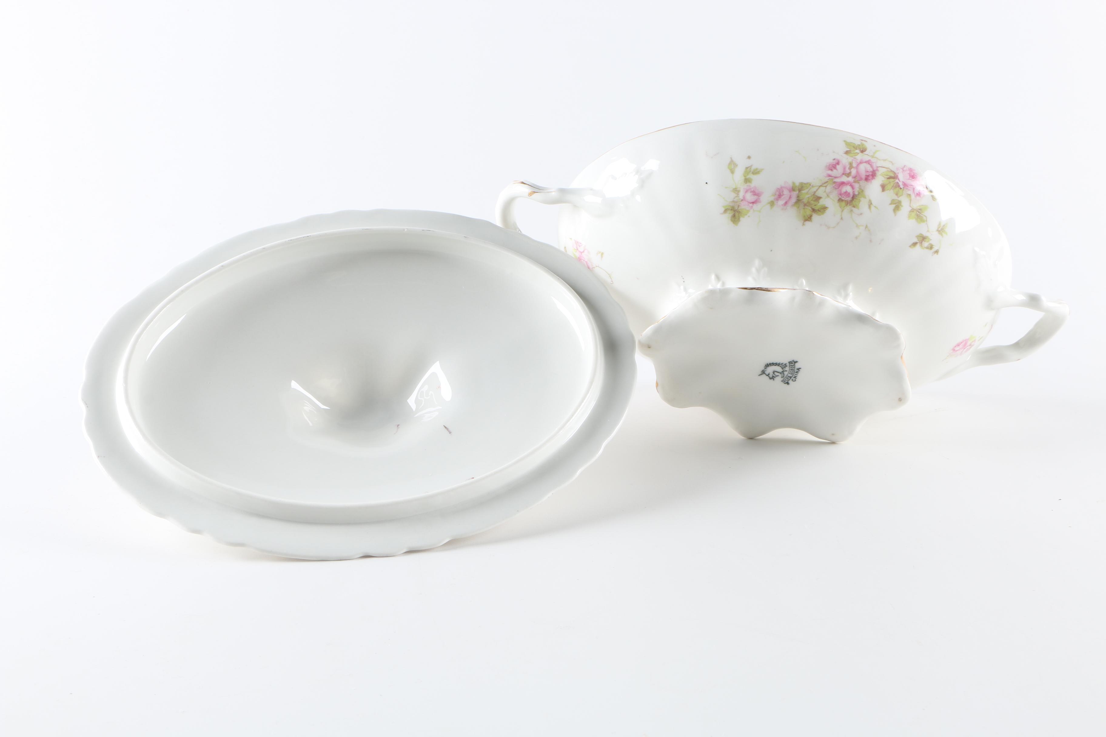 Vintage Porcelain Serveware Including Homer Loughlin