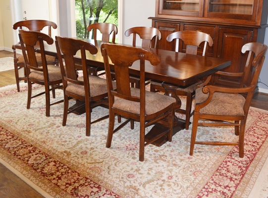 Arhaus Tuscany Dining Room Table and Eight Tuscany Dining Chairs