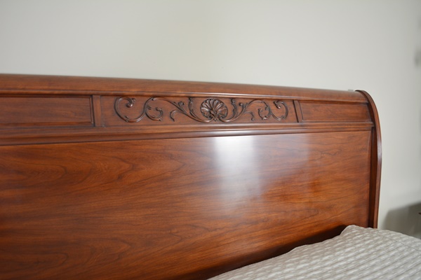 Stickley Cherry King Sleigh Bed