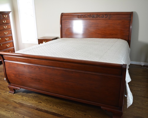 Stickley Cherry King Sleigh Bed