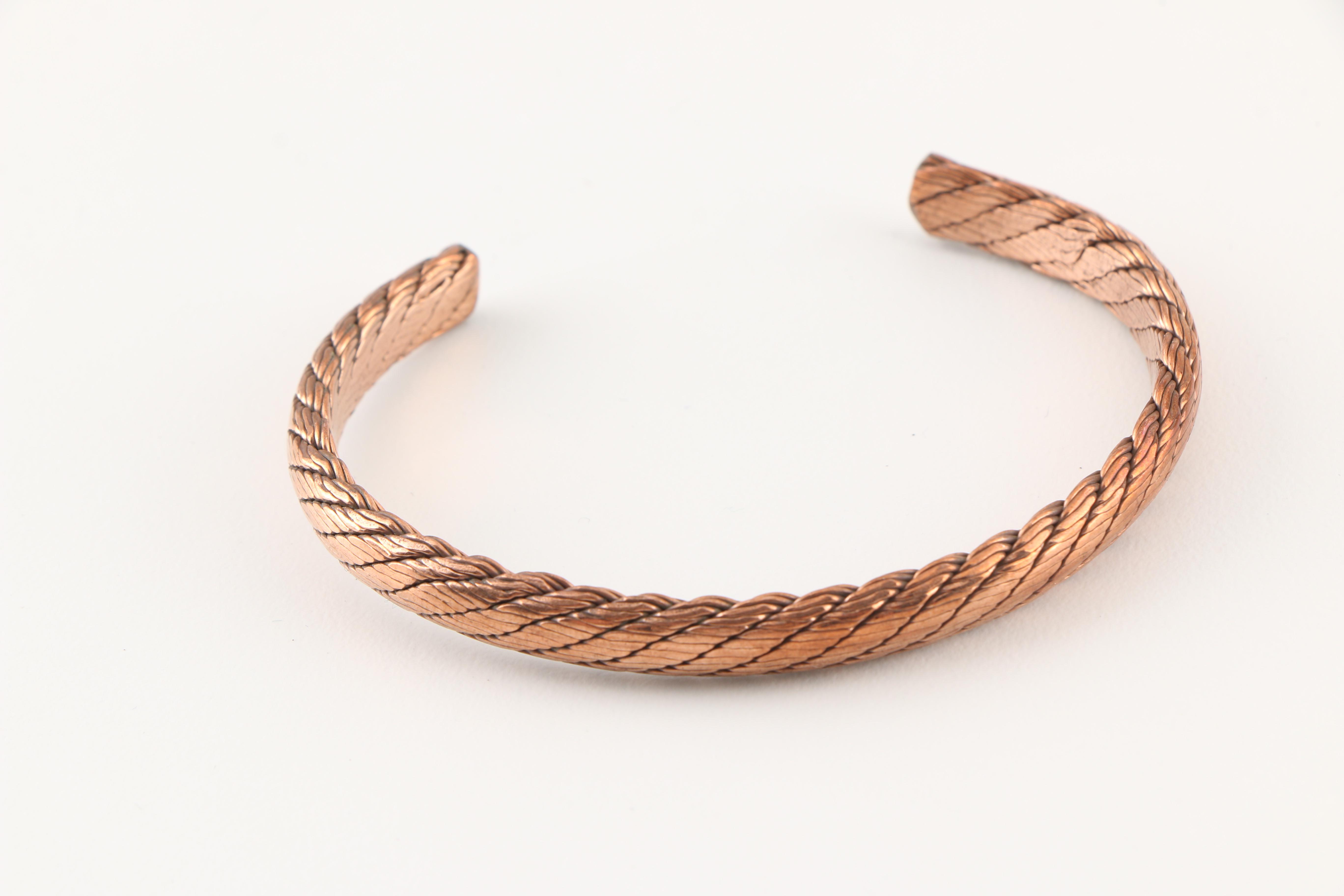 Assortment of Copper Toned Cuff Bracelets