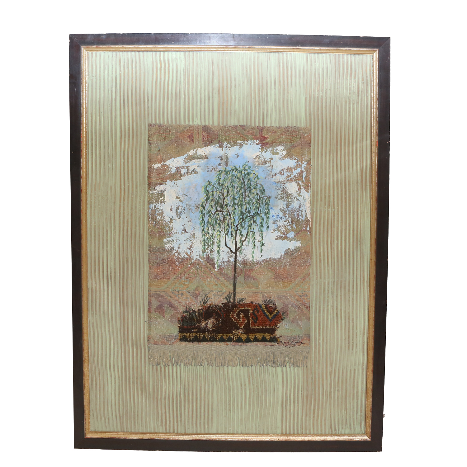 Jacques Lamy  Mixed Media on Board of a Tree