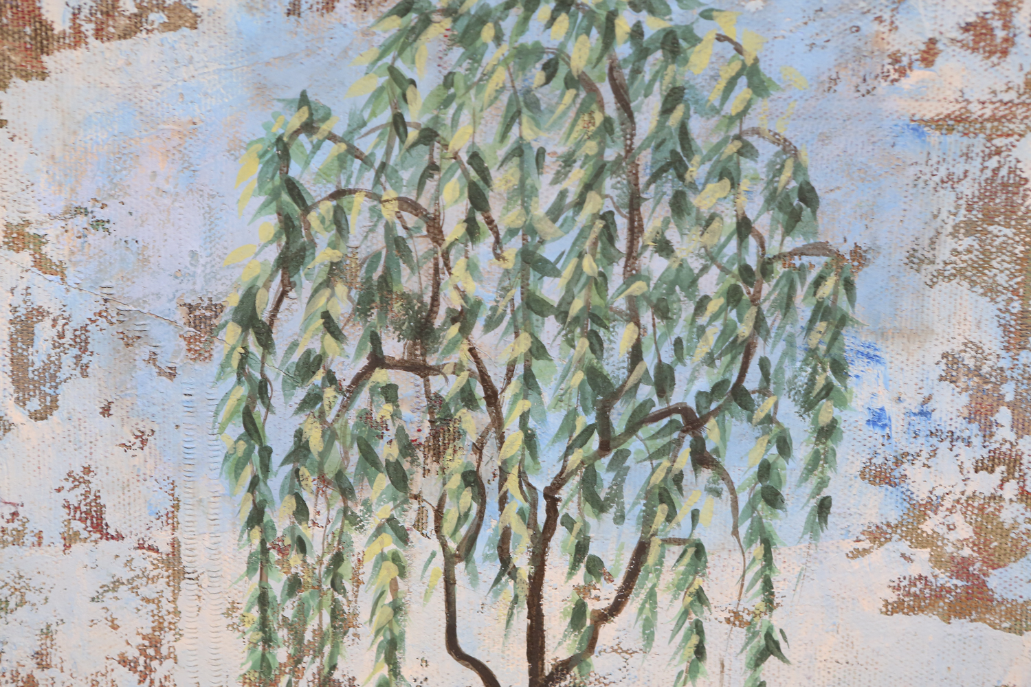 Jacques Lamy  Mixed Media on Board of a Tree