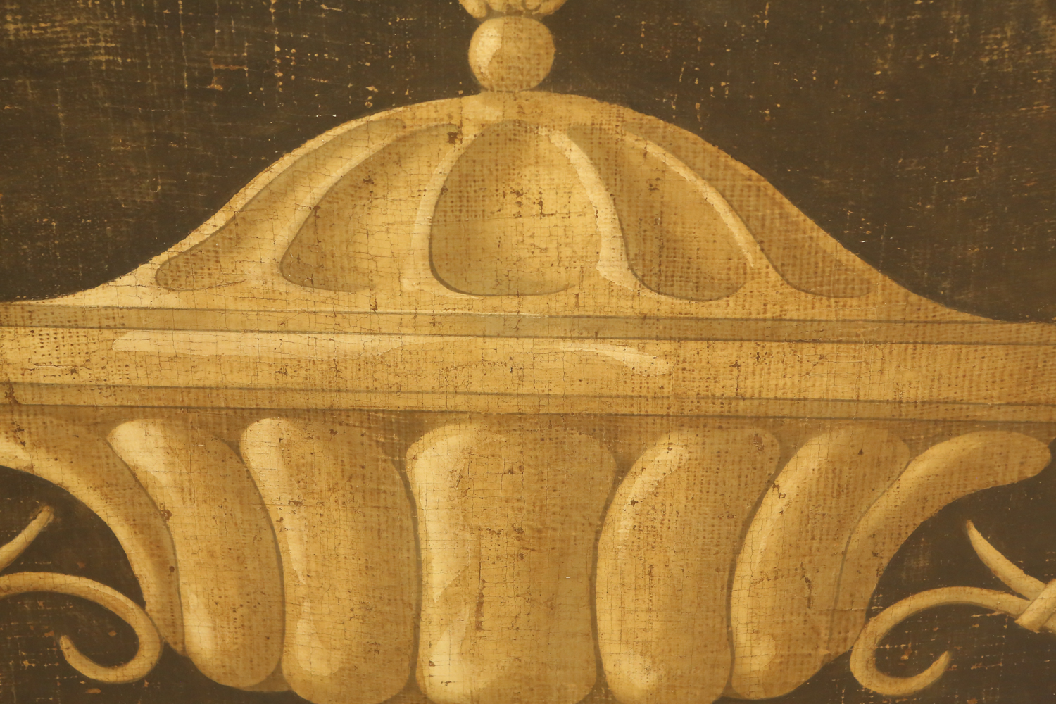 Jacques Lamy Original Oil on Burlap Neo-Classical Style Composition