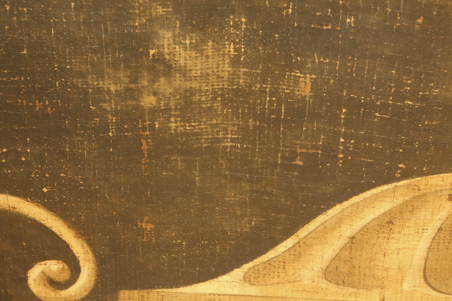 Jacques Lamy Original Oil on Burlap Neo-Classical Style Composition