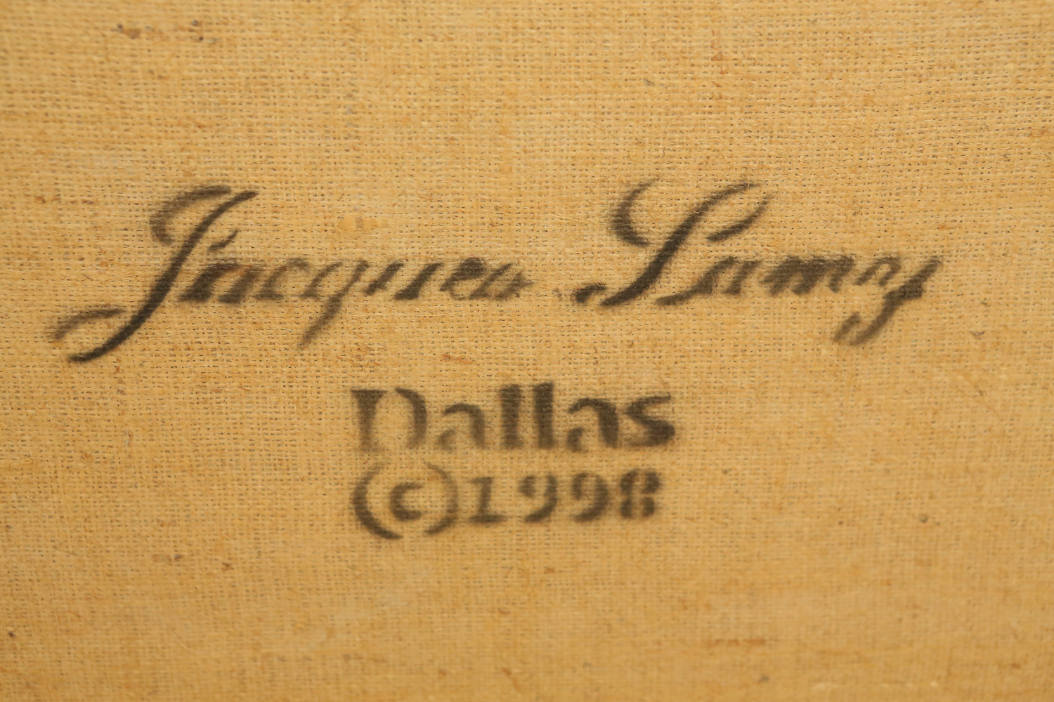 Jacques Lamy Oil Painting on Burlap Still Life