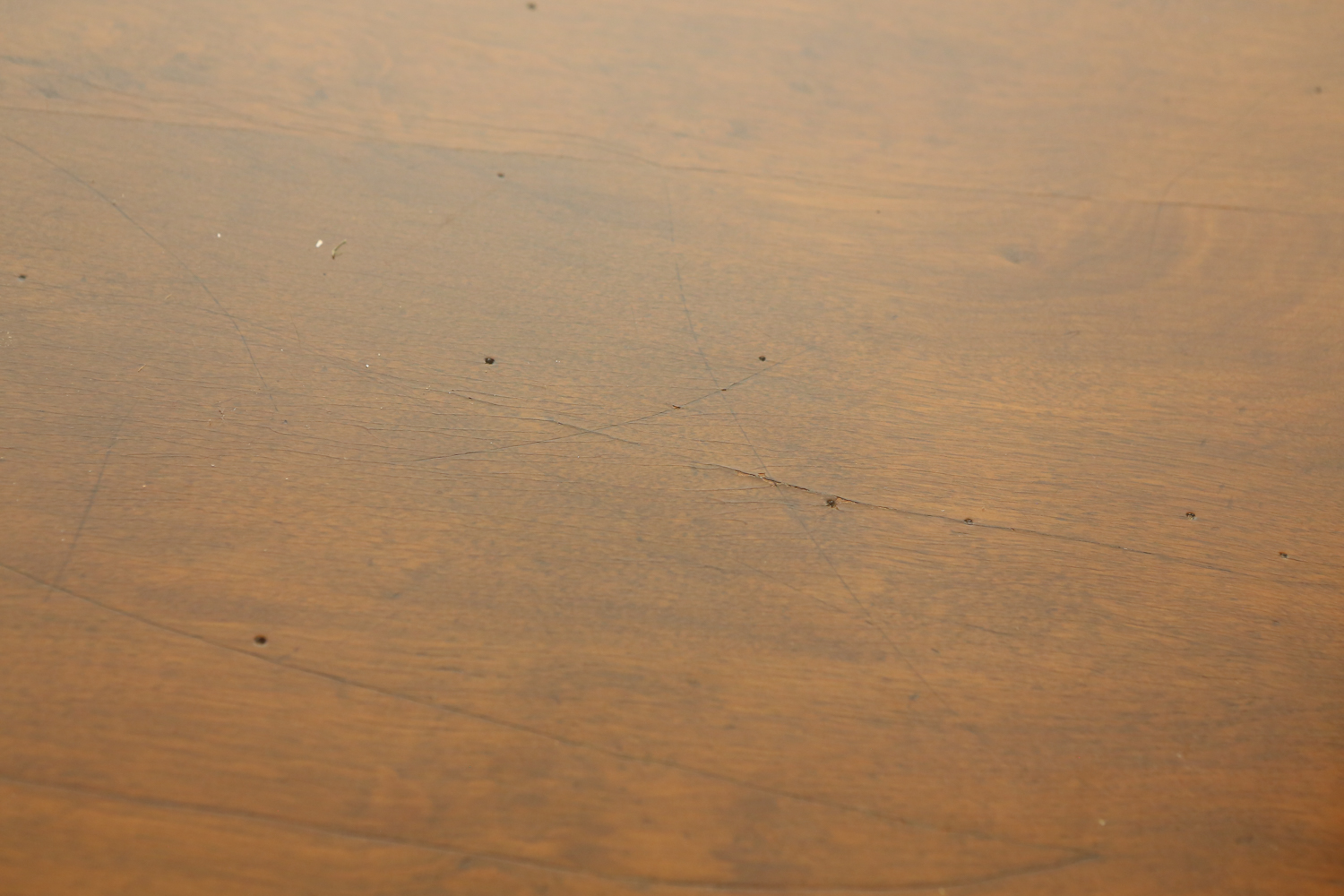 Wooden Table with Distressed Painted Legs