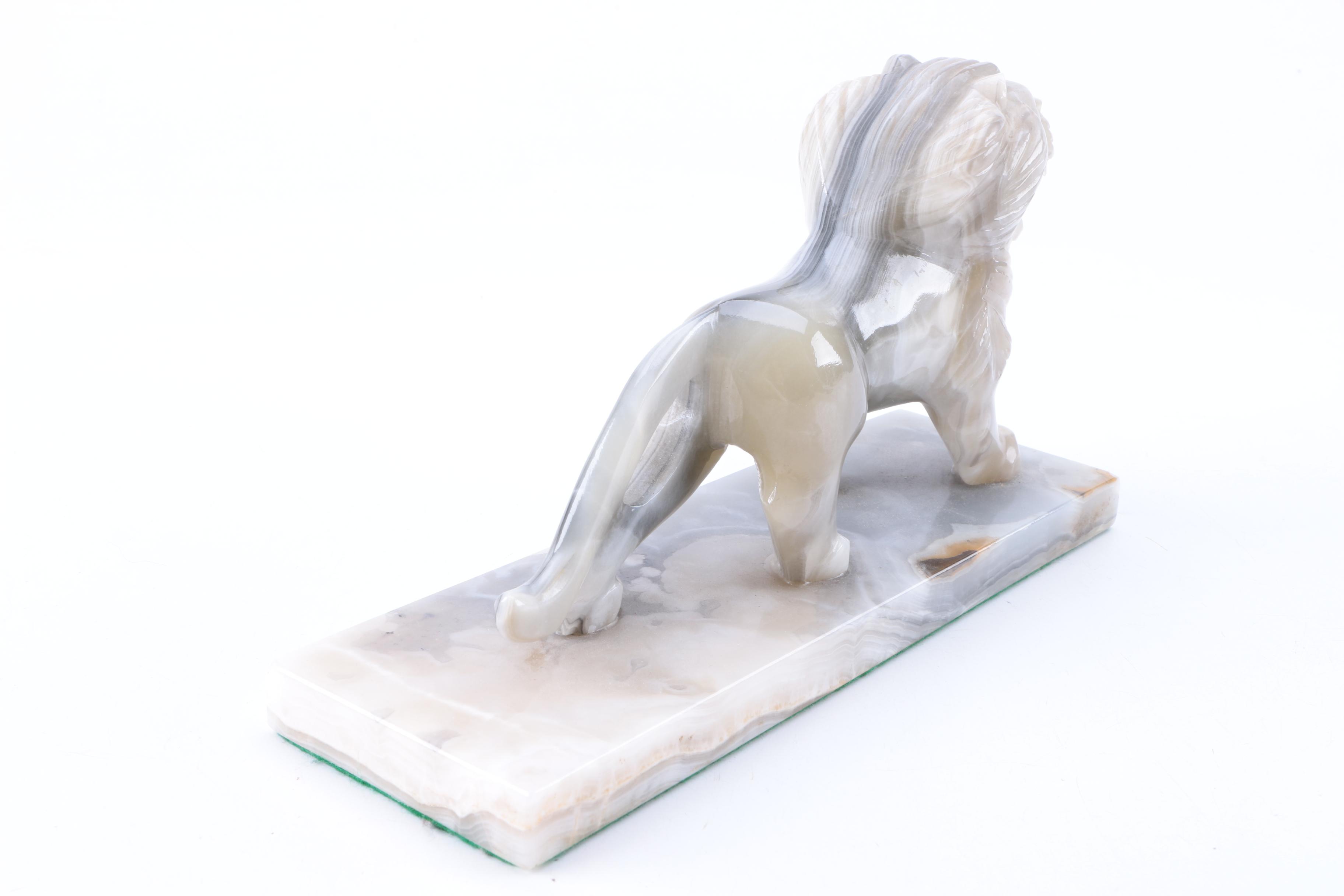 Agate Lion Figurine