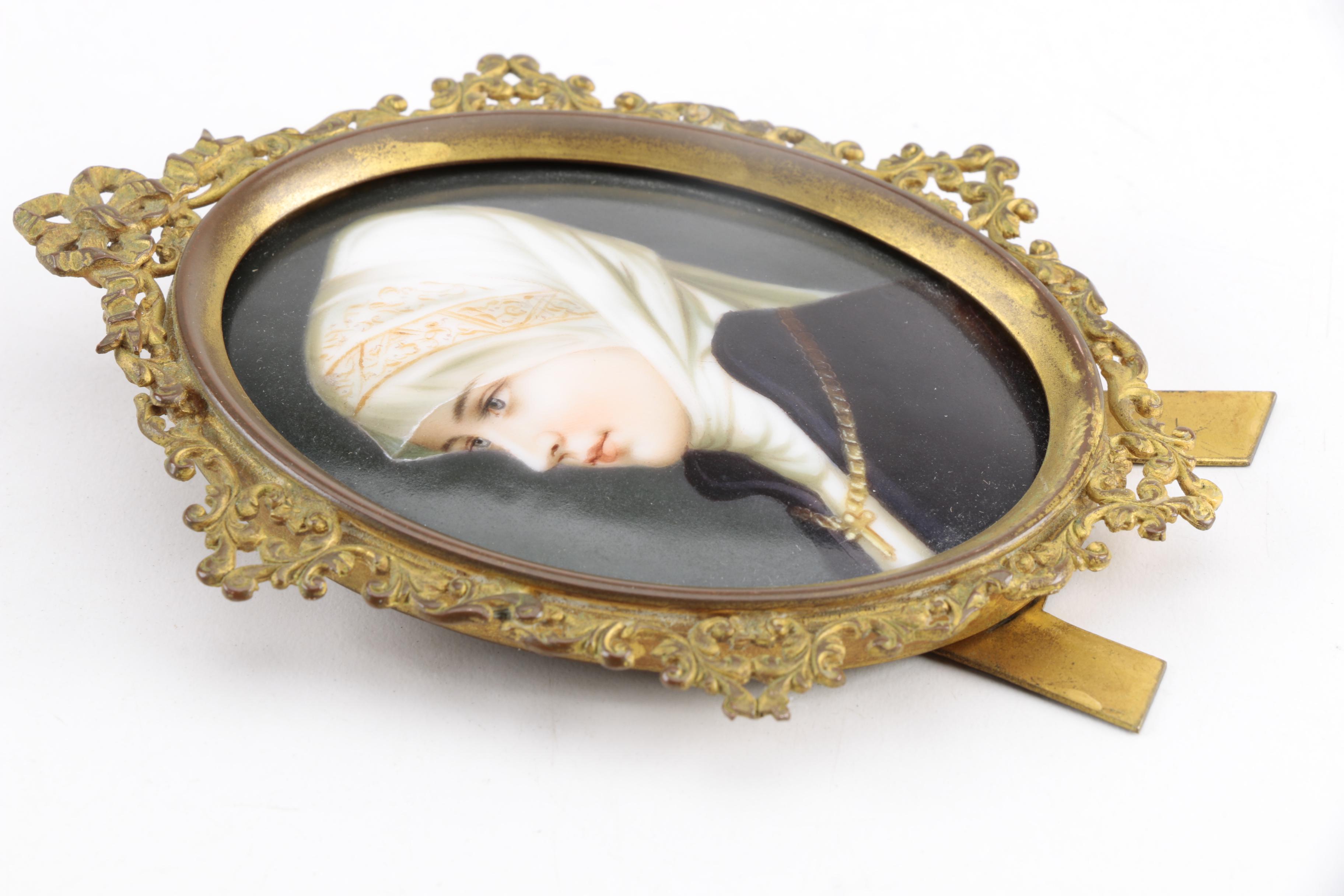 Miniature Portrait of a Woman in a Headscarf