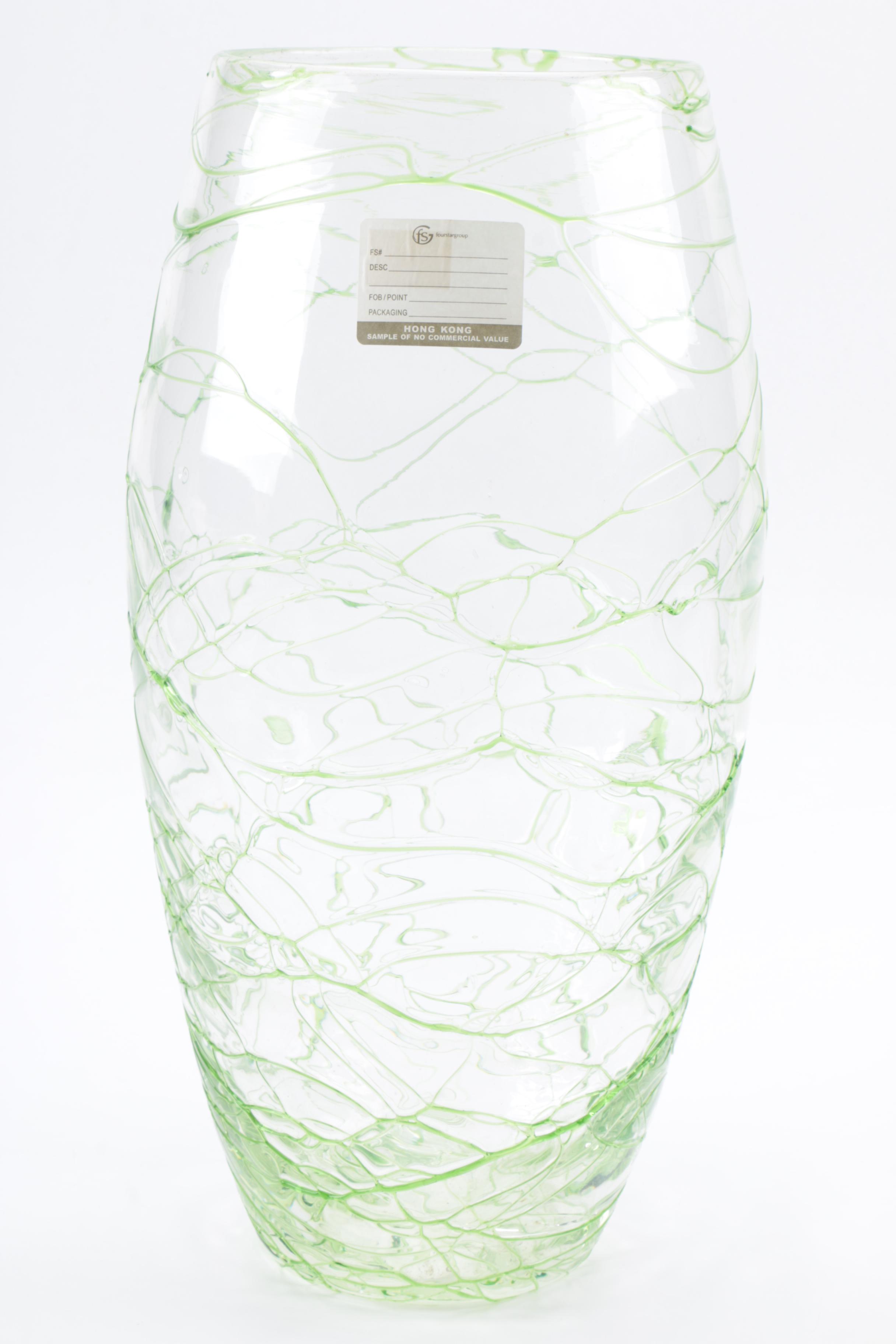 Green Glass Vases
