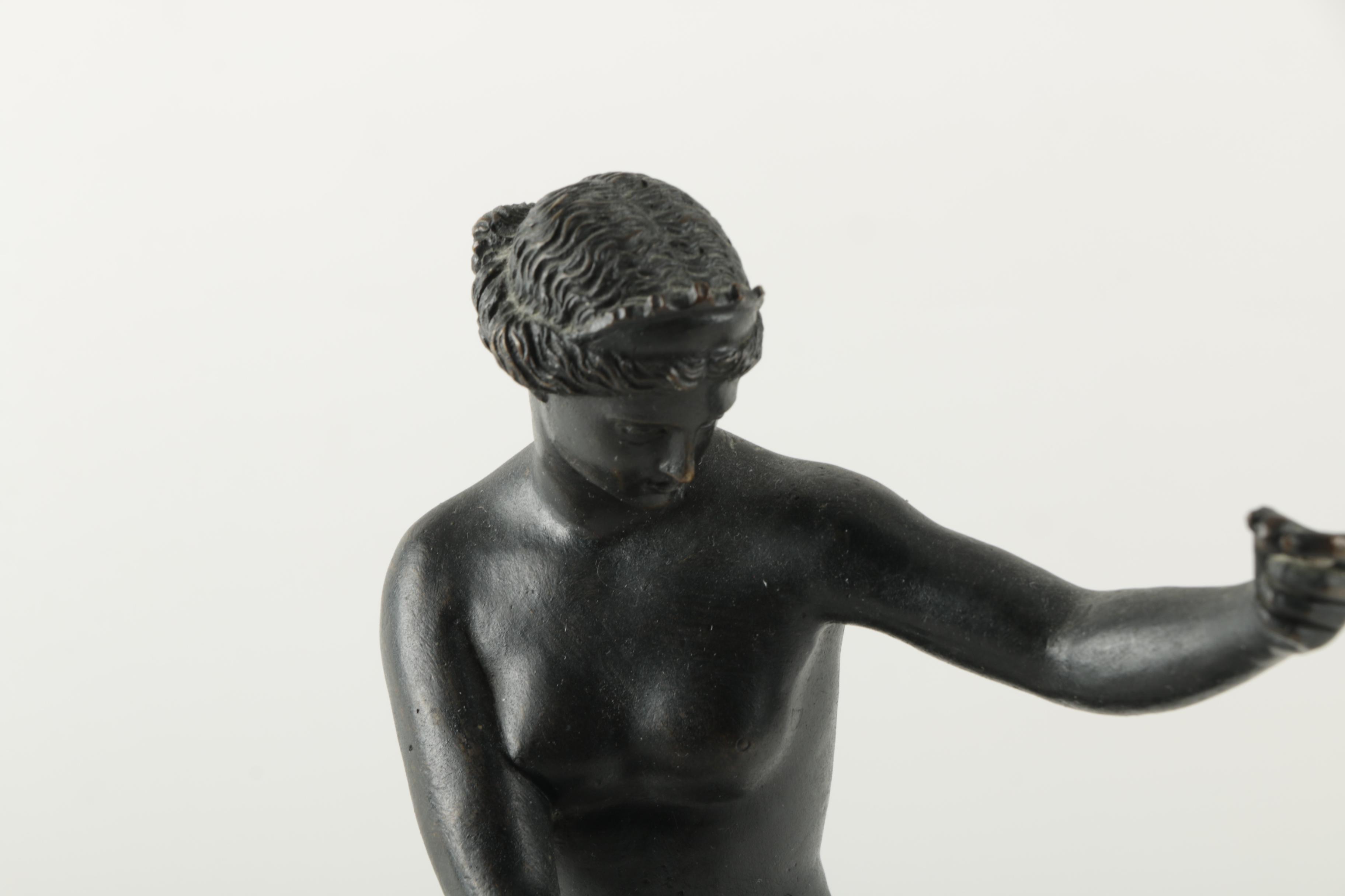 Cast Iron Sculpture of Grecian Style Woman