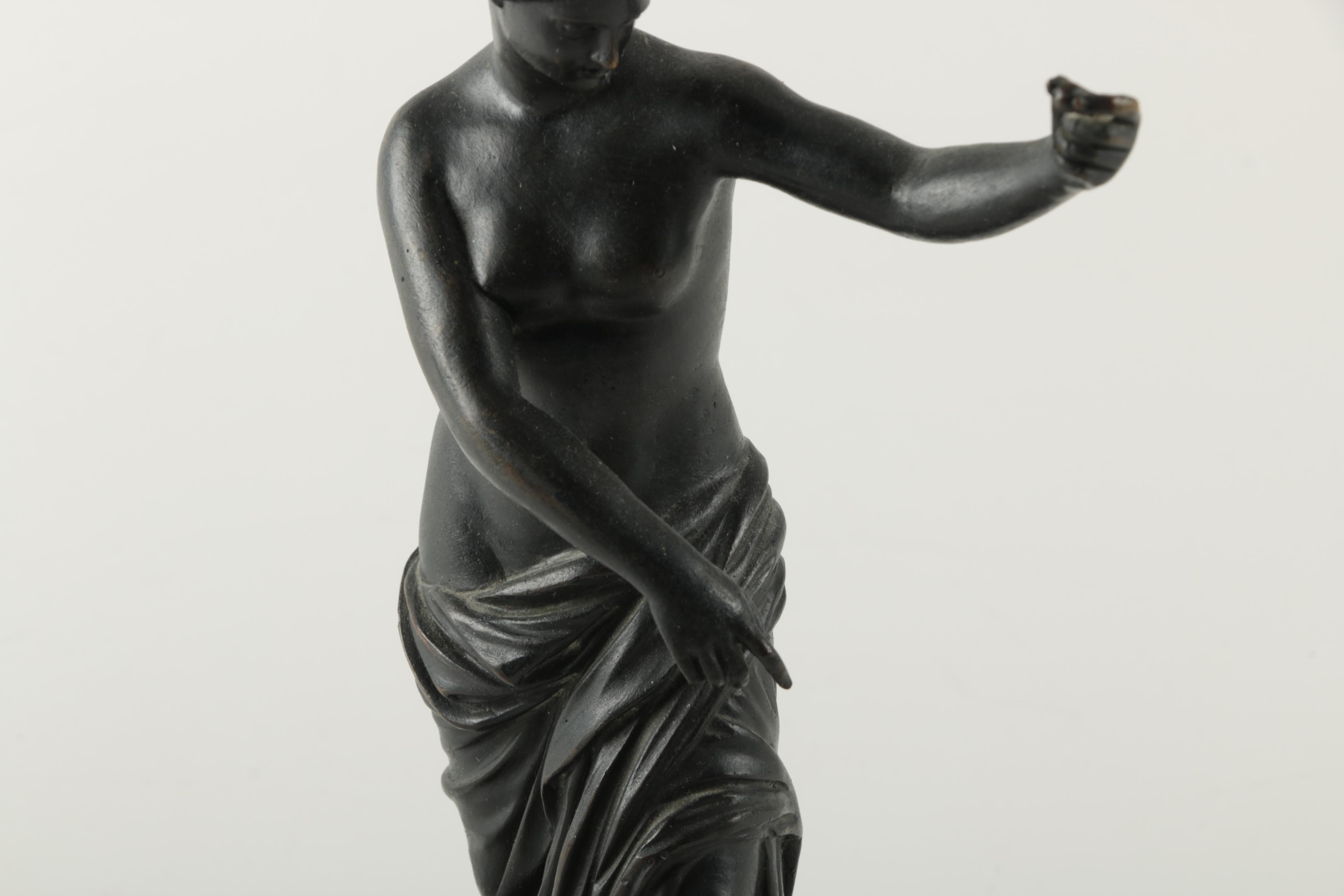Cast Iron Sculpture of Grecian Style Woman